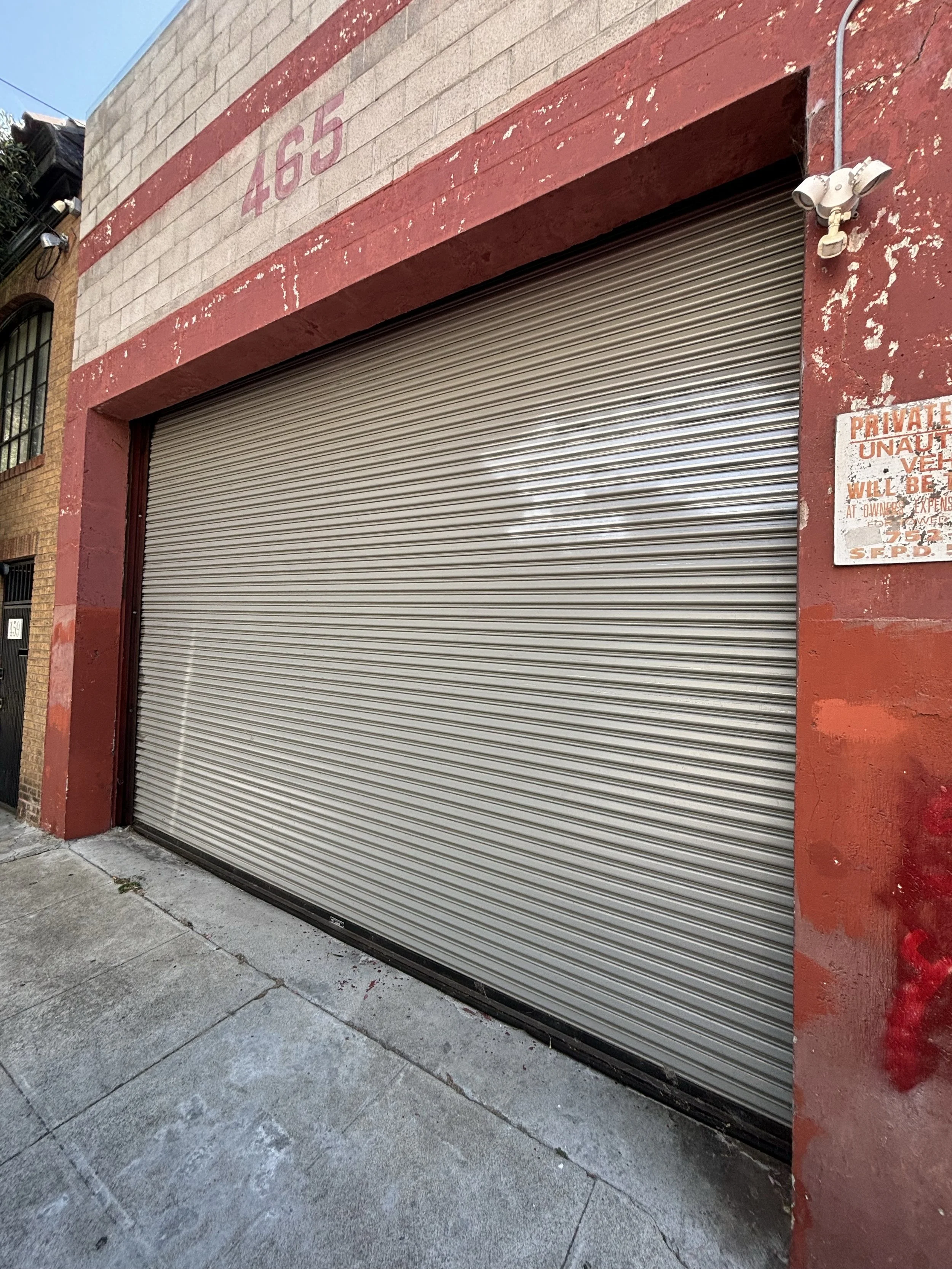 R&S San Francisco performed preventative maintenance on rolling steel door