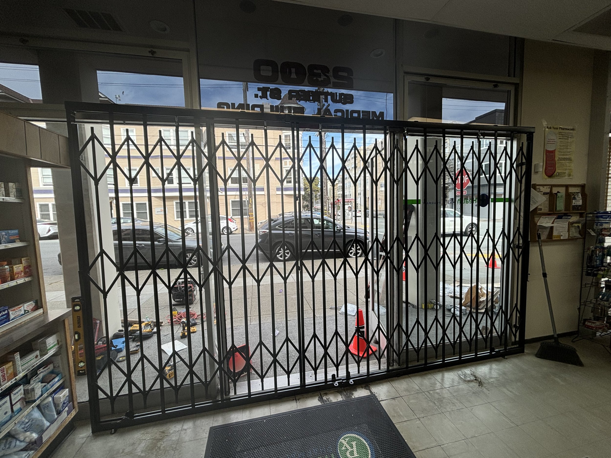 R&S San Francisco installed a custom designed scissor gate