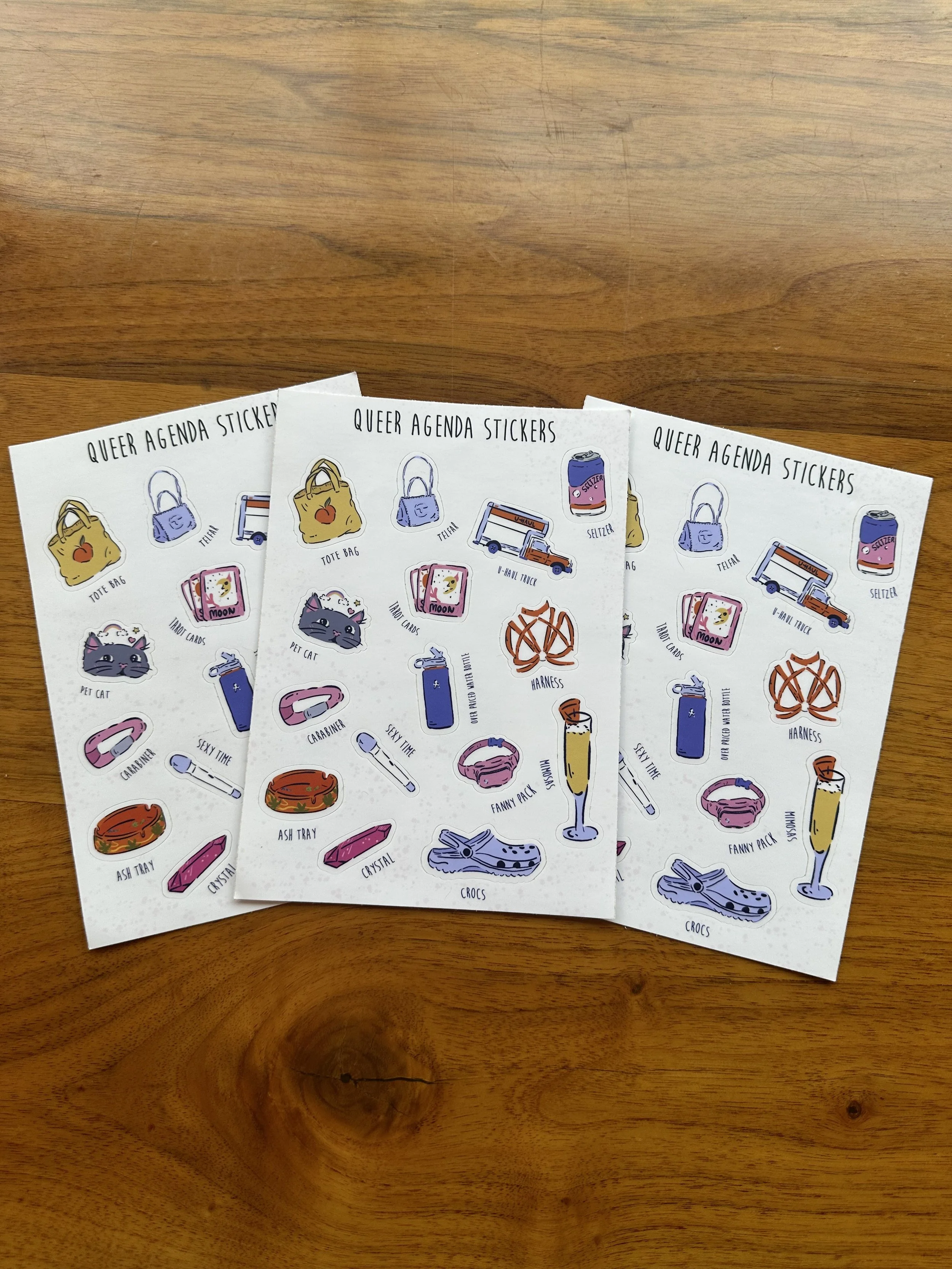 Queer Agenda Stickers (Product by Jazmyn Jamil)