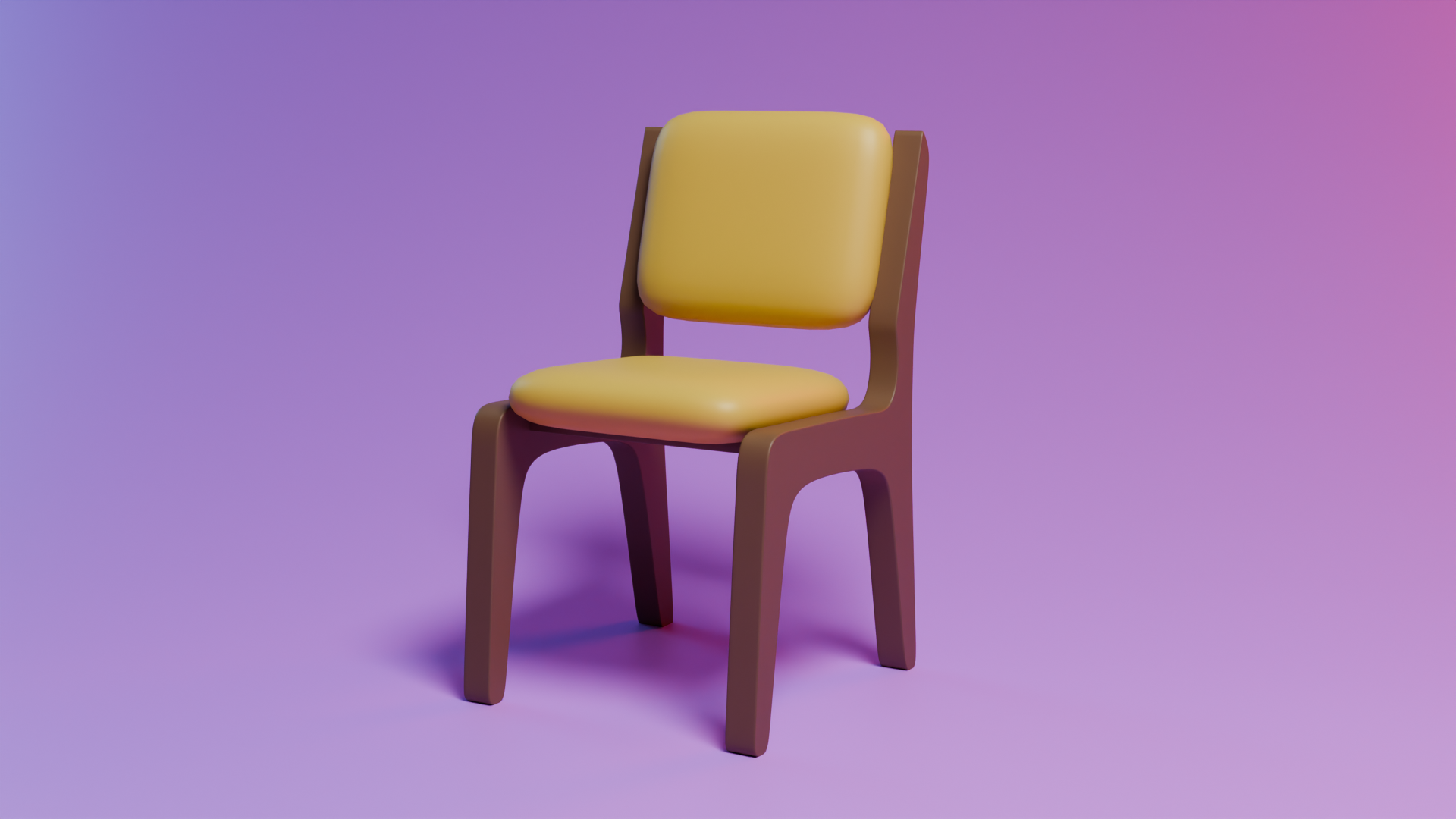 Image of a 3D rendered chair