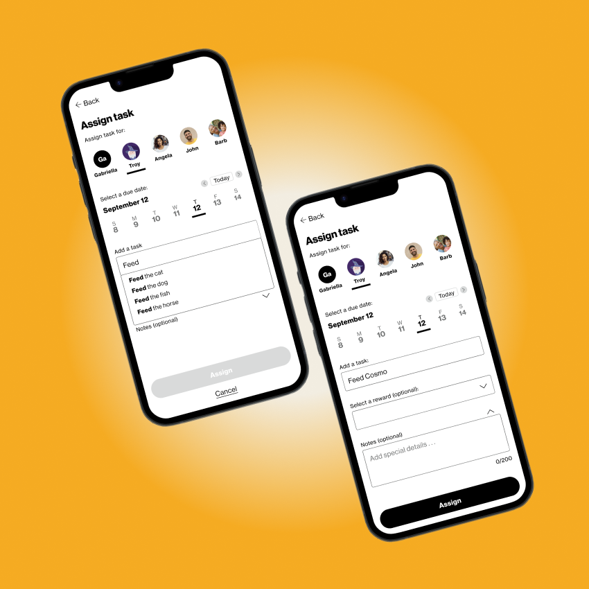 Image of two design from Tasks and Rewards project