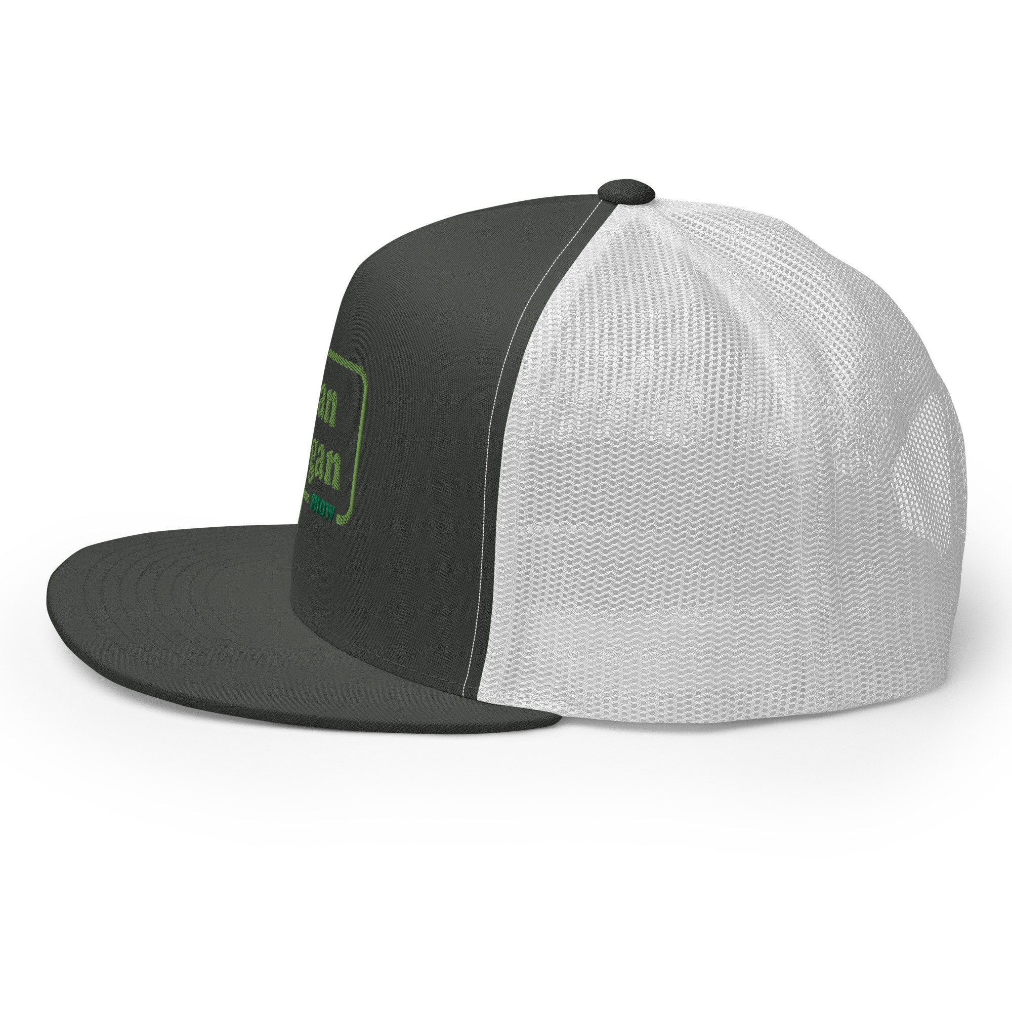 5-panel-trucker-cap-charcoal-white-left-66f706780b5f7.jpg