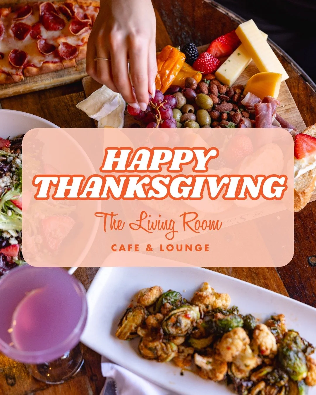 Grateful for good wine, great food, and even better company.

This season, we&rsquo;re thankful for every shared laugh, every clink of a glass, and every moment spent around our tables. You&rsquo;re the heart of what makes The Living Room feel like h