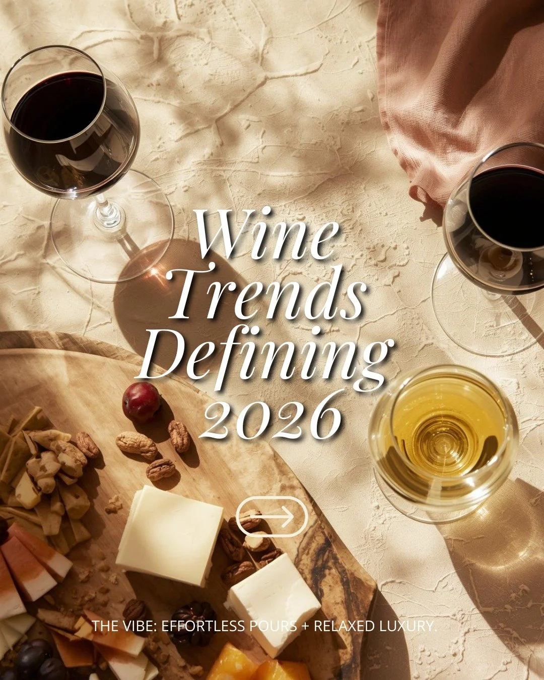 Wine trends we&rsquo;re loving this year 🍷 

Chillable reds, crisp whites, ros&eacute; anytime, and bubbles just because.

No rules. Just really good pours.

See you at The Living Room. 👋 

#TheLivingRoomDCranch #SipSipHooray #WineTime #ScottsdaleE