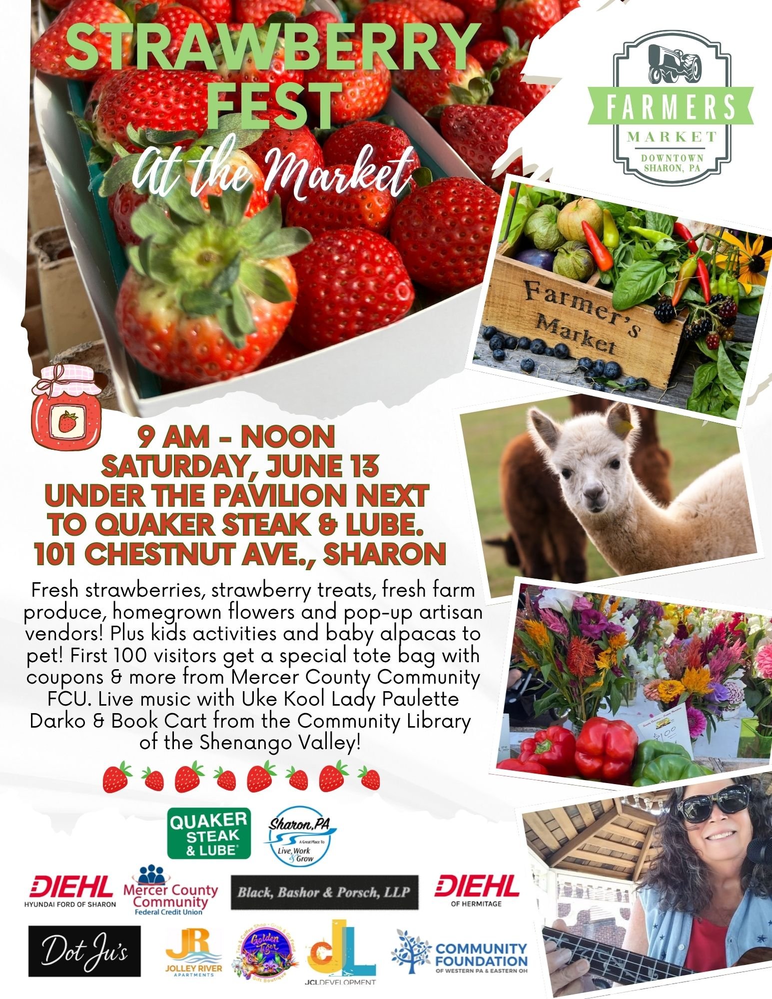 Downtown Sharon Farmer's Market Strawberry Fest