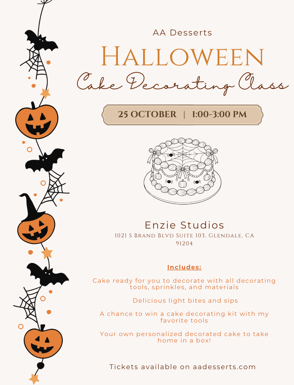 Halloween Cake Decorating Class