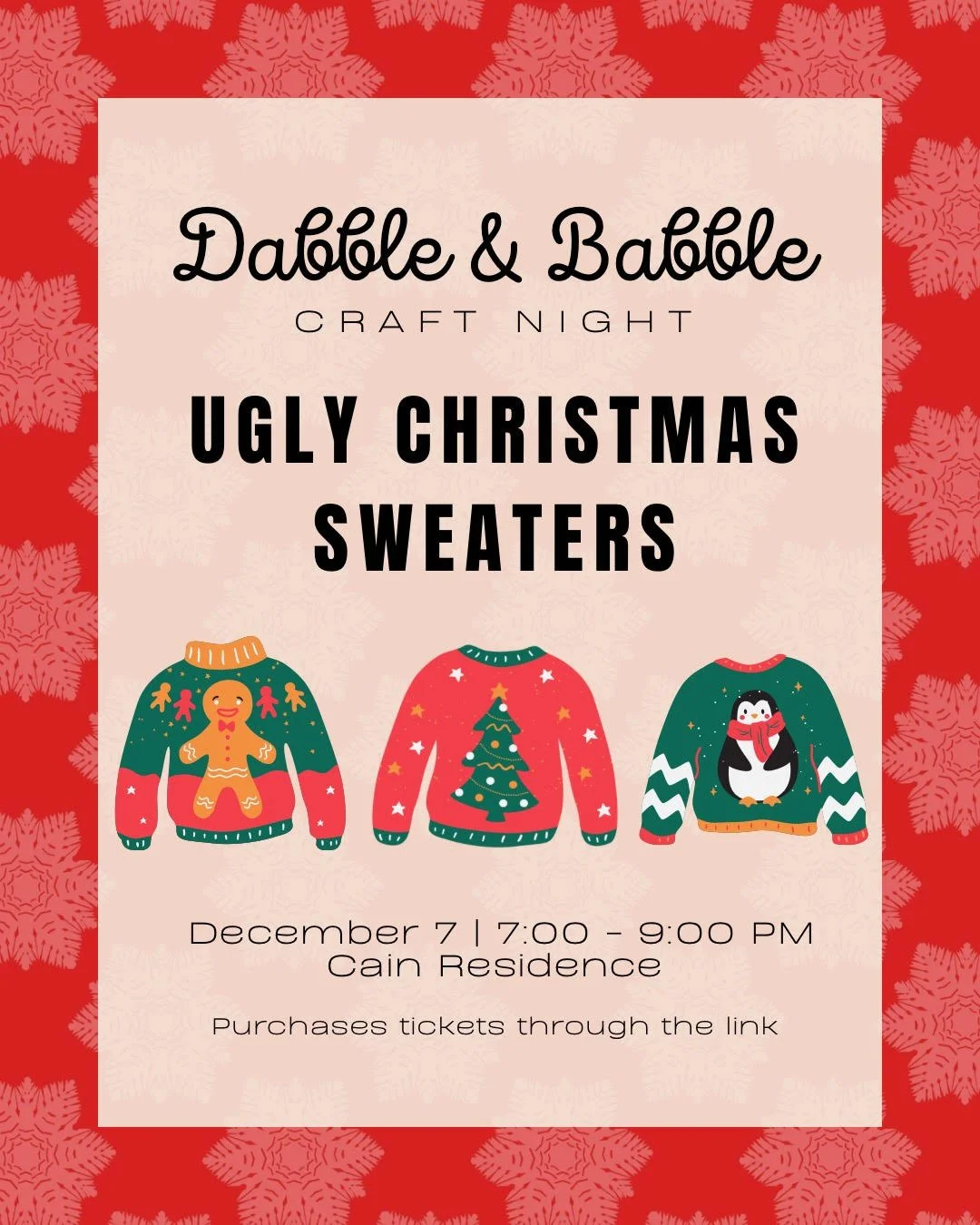 Craft Party: Ugly (or Cute) Christmas Sweaters