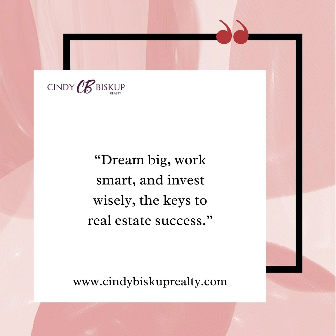 Starting the week with a reminder that every real estate journey begins with vision, strategy, and smart decisions.

Dream big. Work smart. Invest wisely.
Whether you're buying, selling, or planning your next move, the right mindset makes all the dif
