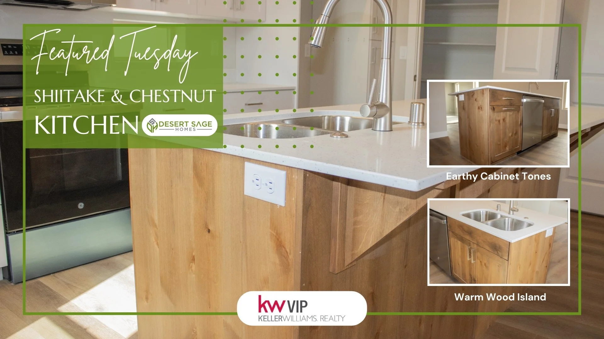 Featured Tuesday &mdash; Shiitake &amp; Chestnut Kitchen
This week we're highlighting one of Vista Del Luna&rsquo;s warmest and most charming kitchen designs, the Shiitake &amp; Chestnut combination, a favorite among buyers who love a grounded, rusti