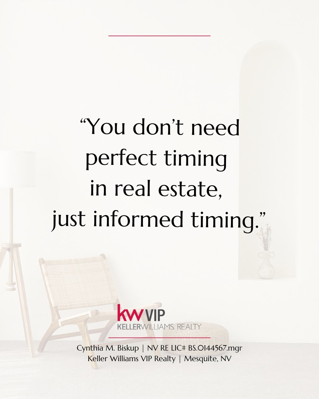 There&rsquo;s rarely a perfect moment, but there is an informed one. Understanding your options, the market, and your goals makes all the difference. Start the week focused on information, not fear.

The KW VIP Mesquite team is here to help you navig