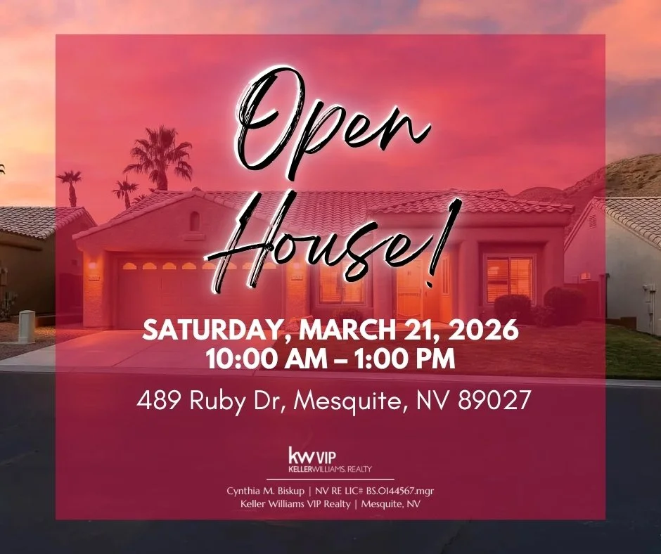 ⏰ Happening Today! Open House in Mesquite

Join us today at 489 Ruby Dr and tour this beautiful home in person. If you&rsquo;ve been thinking about making a move, this is your chance to walk through, ask questions, and see if it&rsquo;s the right fit