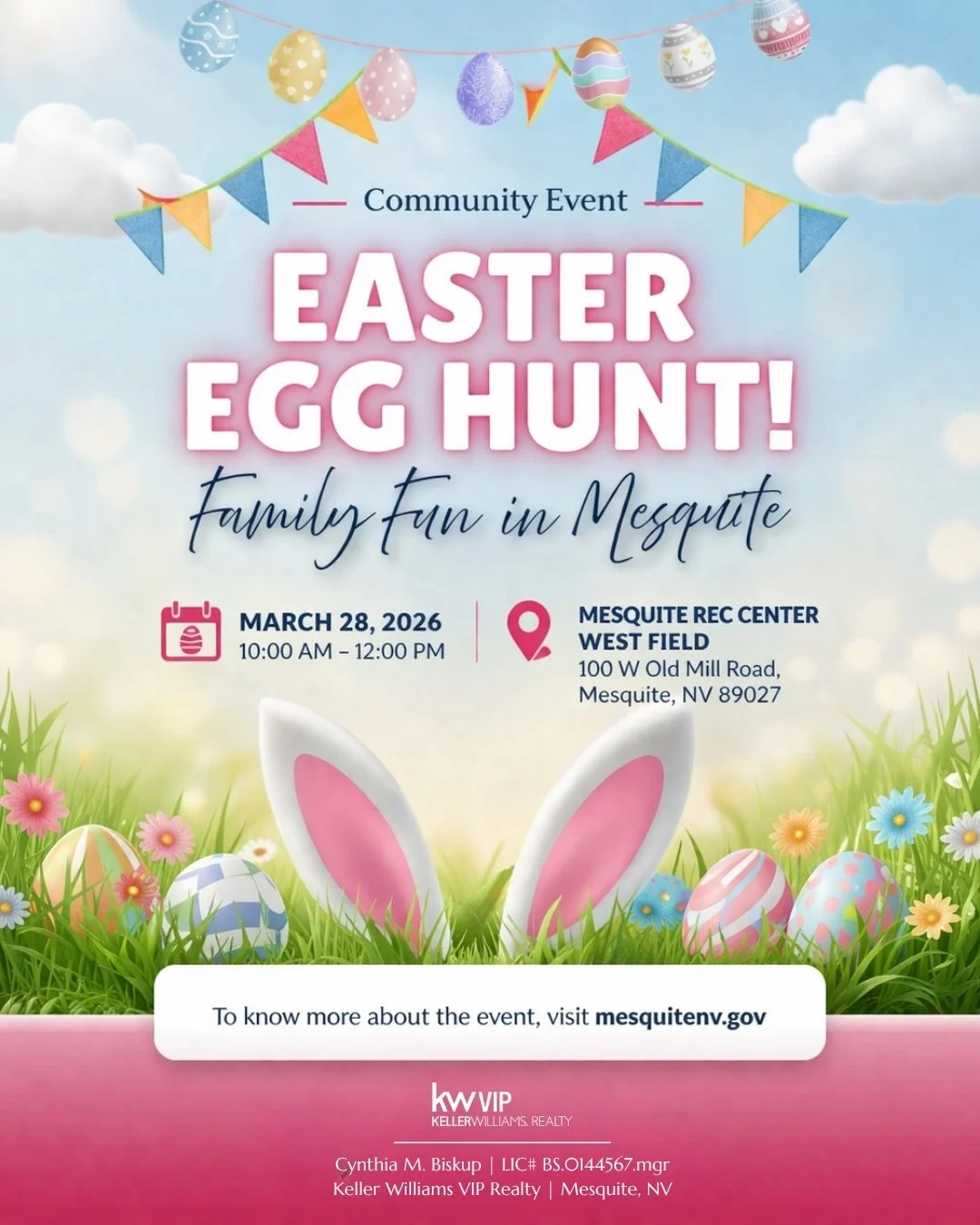 🐣 Community Spotlight: Easter Egg Hunt in Mesquite

Looking for a fun activity for the kids this spring? The City of Mesquite is hosting a Community Easter Egg Hunt on March 28, 2026, bringing families together for a morning of fun, excitement, and 