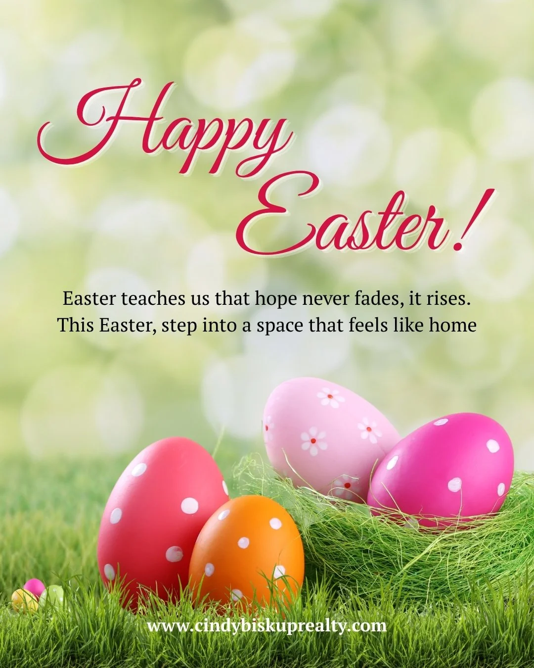 Happy Easter!

This season is a reminder that new beginnings are always possible. Wishing you a day filled with peace, joy, and the comfort of home.

#happyeaster  #mesquitenv  #NewBeginnings  #SpringSeasonReady  #CindyBiskupRealty