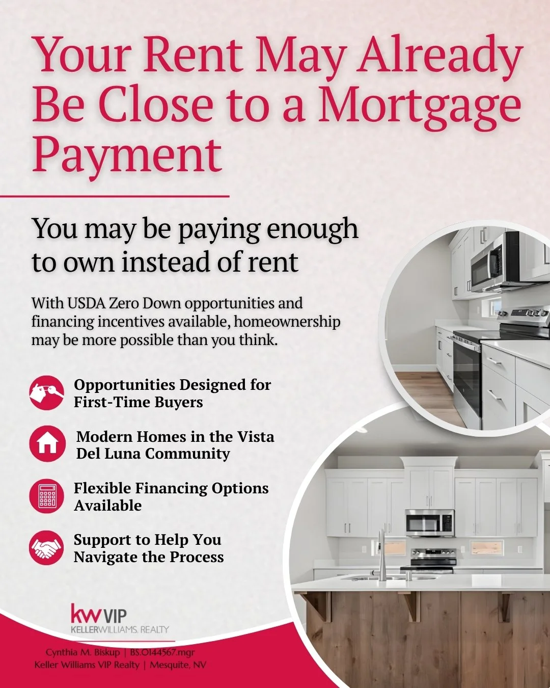 Rent keeps giving you a place to stay. Homeownership gives you something to build toward.

If you&rsquo;ve been waiting because you thought you needed a huge down payment, Vista Del Luna&rsquo;s current financing opportunities may surprise you.

From
