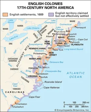 English Colonies 17th-Century North America 