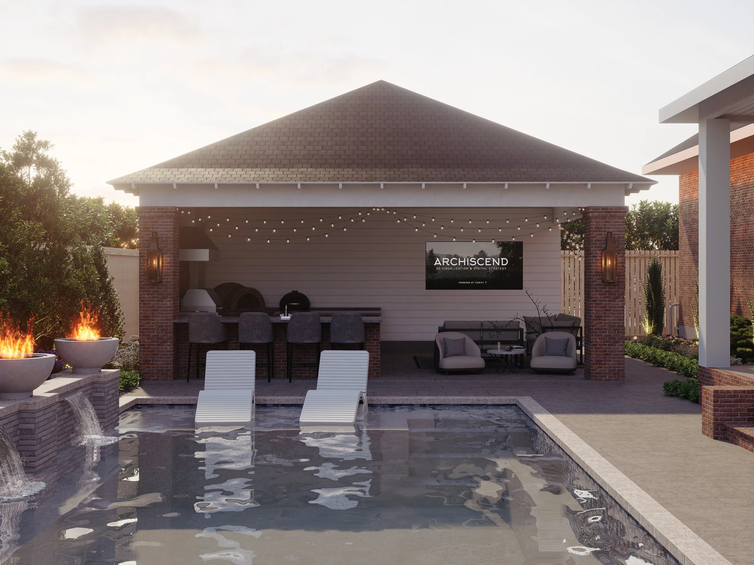 Verneuil Pool Pavillion - Kenner, LA