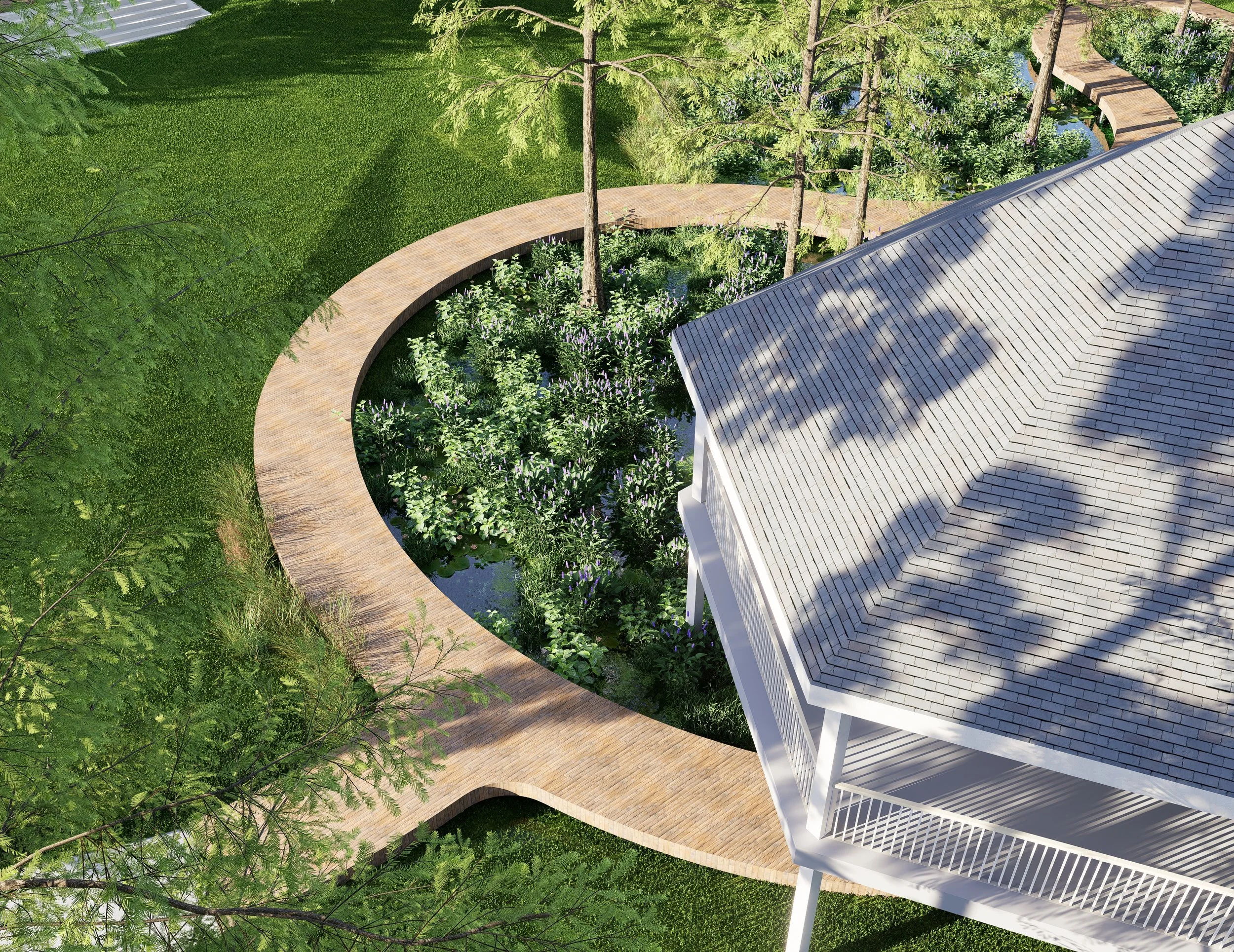 Gazebo Drone Shot - Jean Lafitte, New Orleans