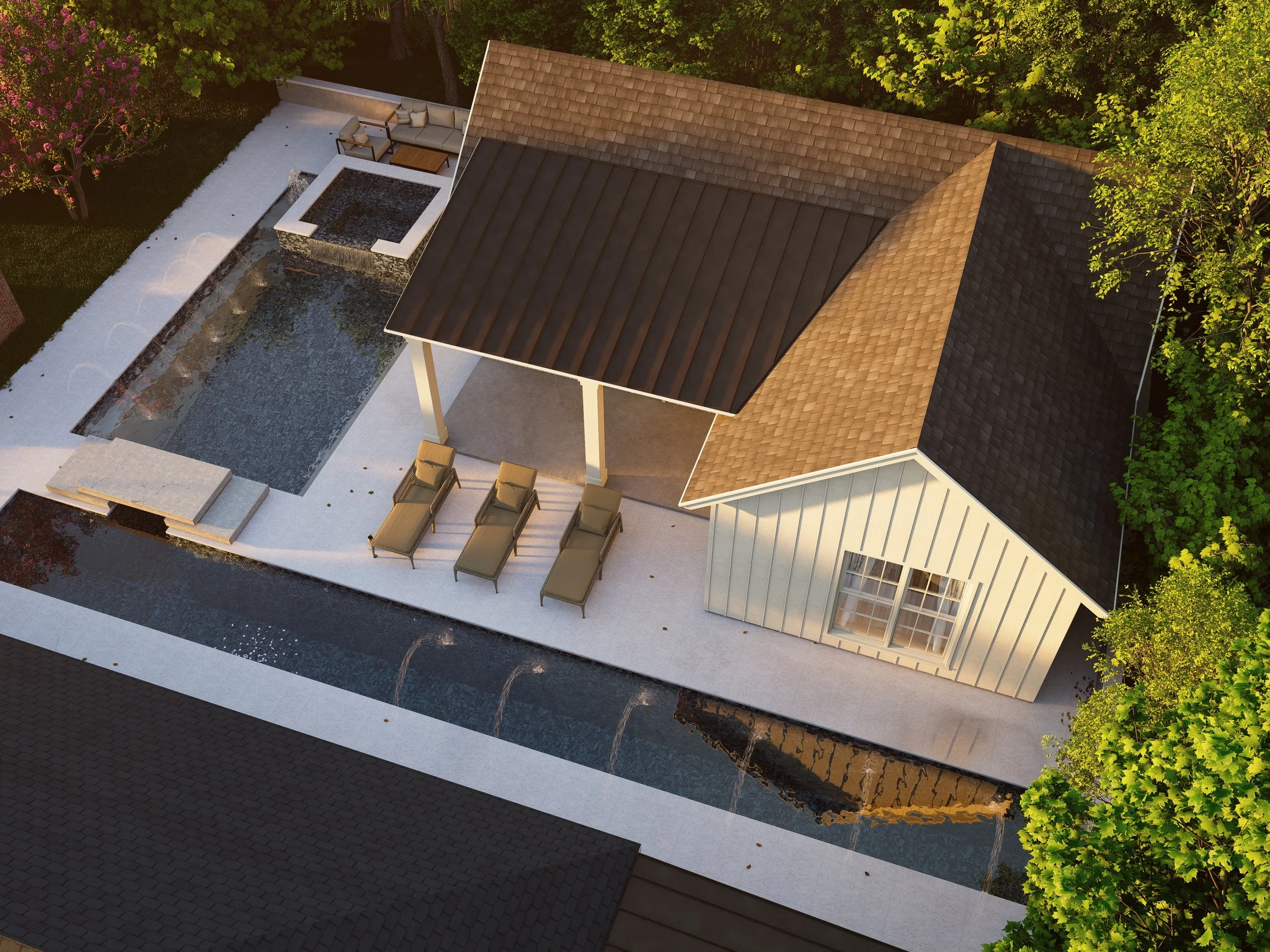 Glasgow Poolhouse,  Aerial View - Baton Rouge, LA