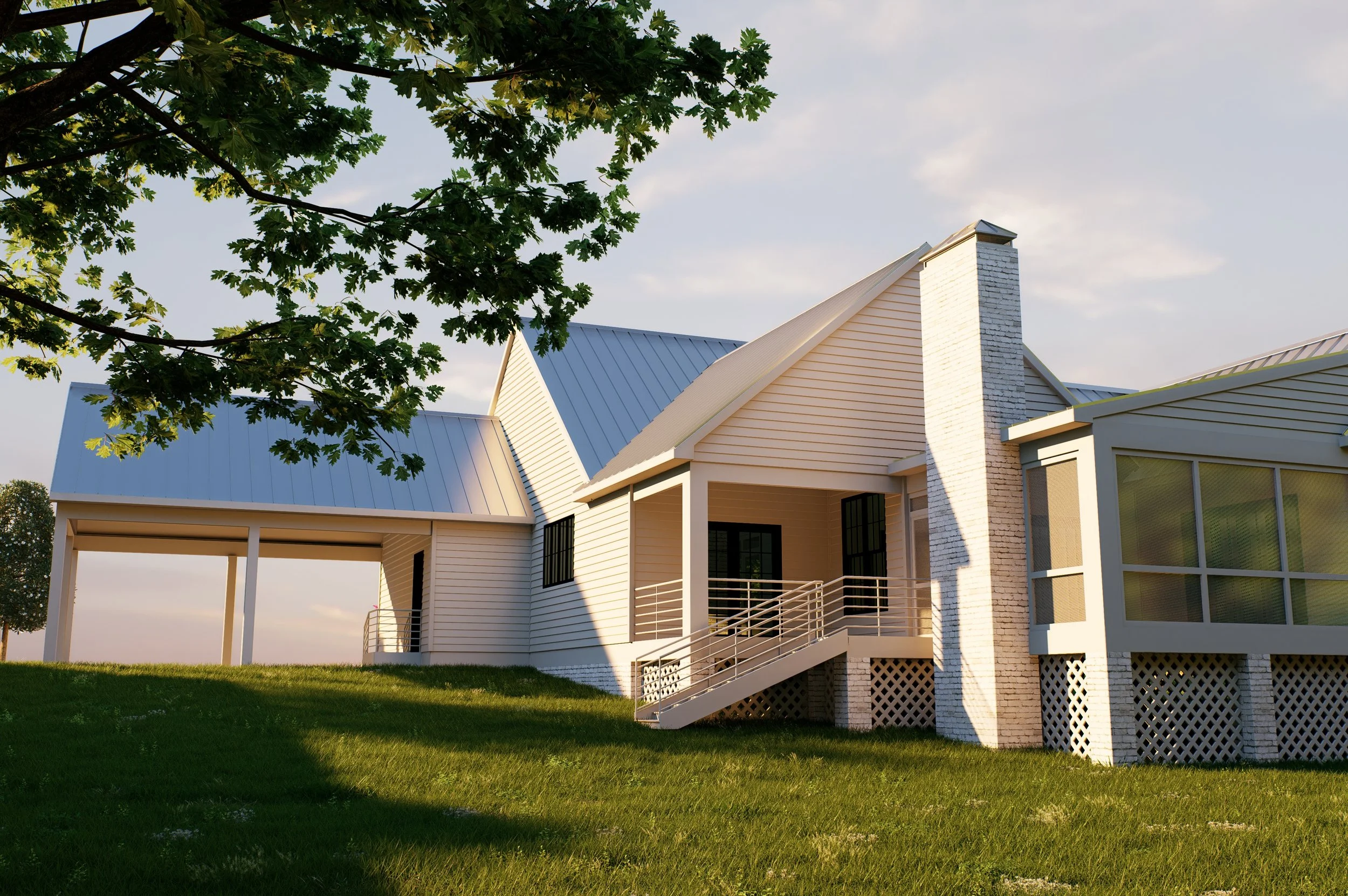 Iverstine Residence, Rear