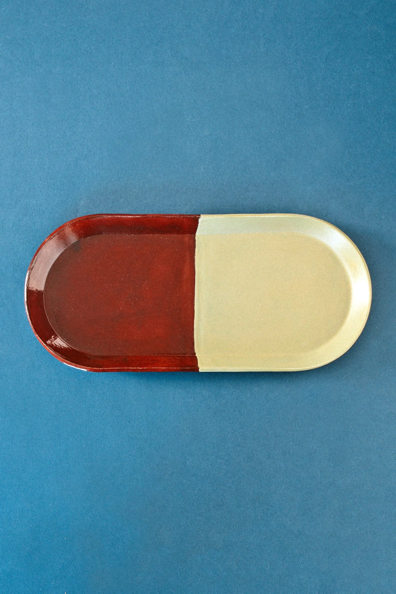 Balance Platter (Oxblood/Wasabi)