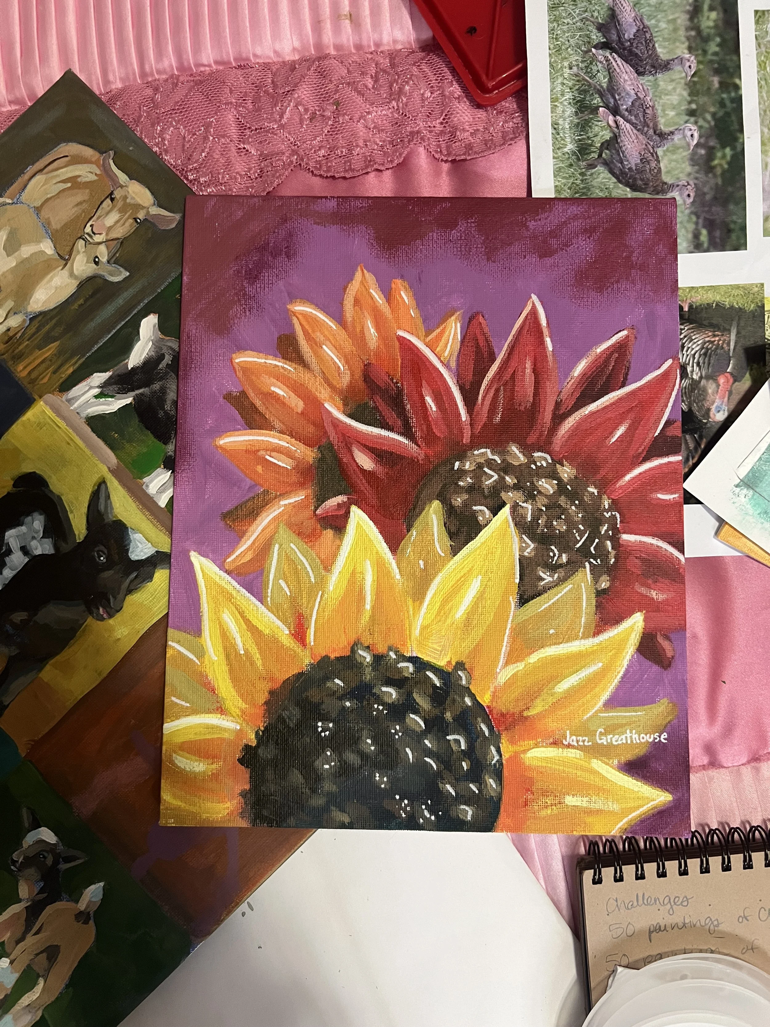 Sunflower Congo Line 8x10 Original