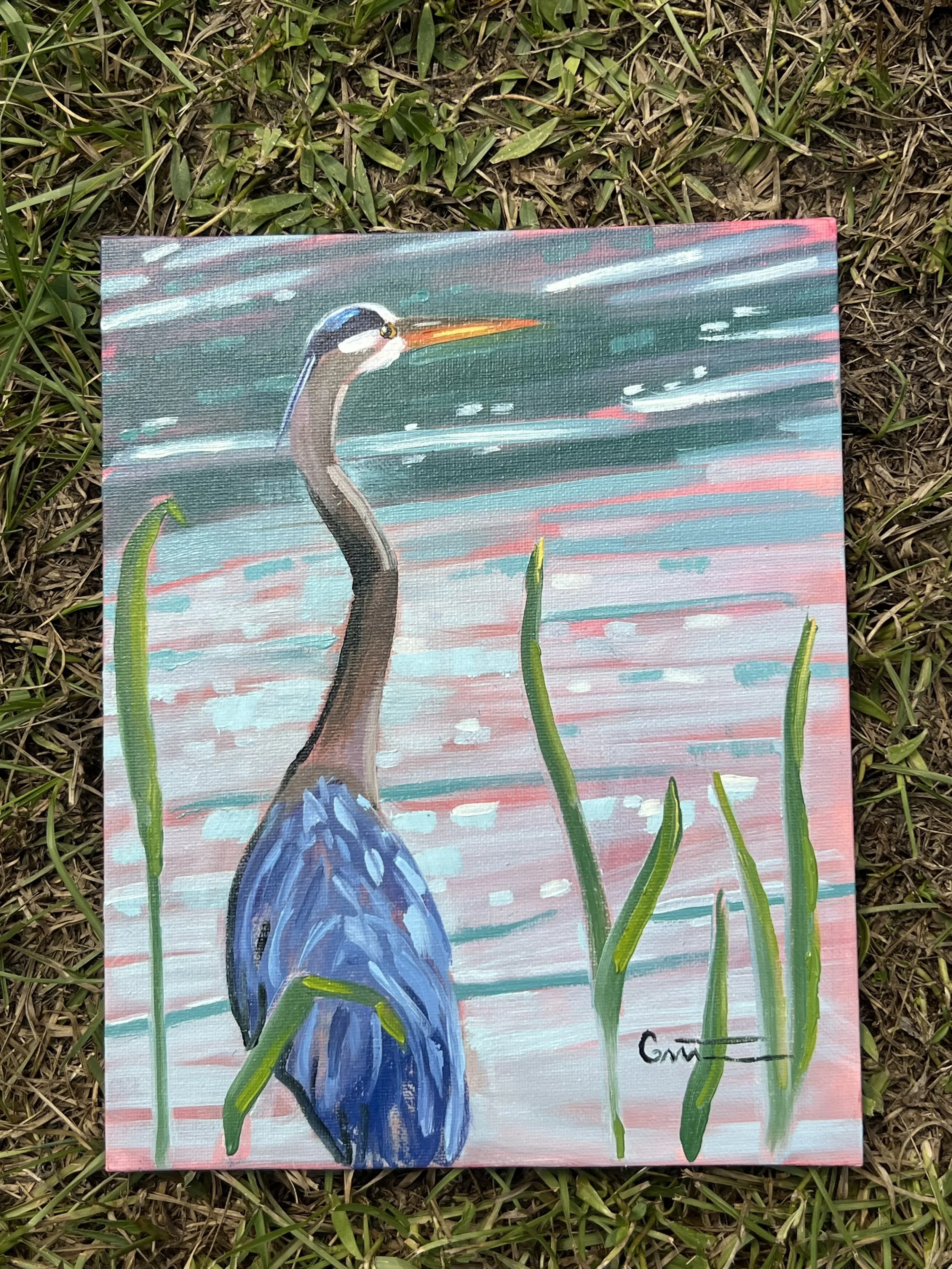 "Did You Heron That" 8x10