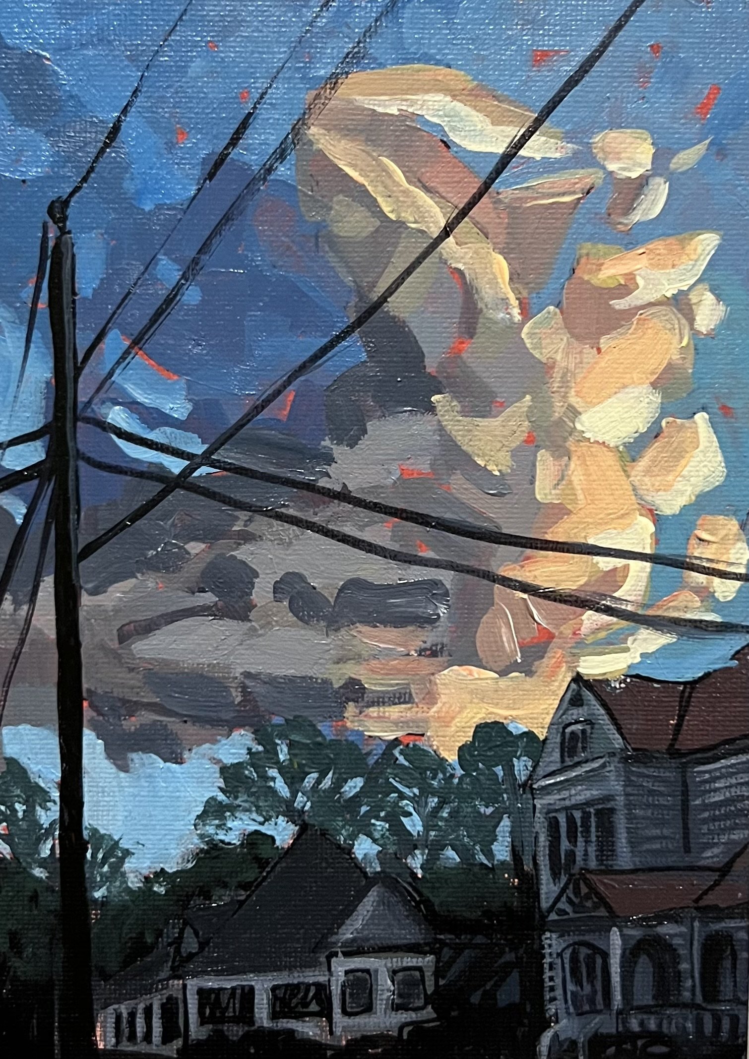 Sunset Over Town Houses 5x7