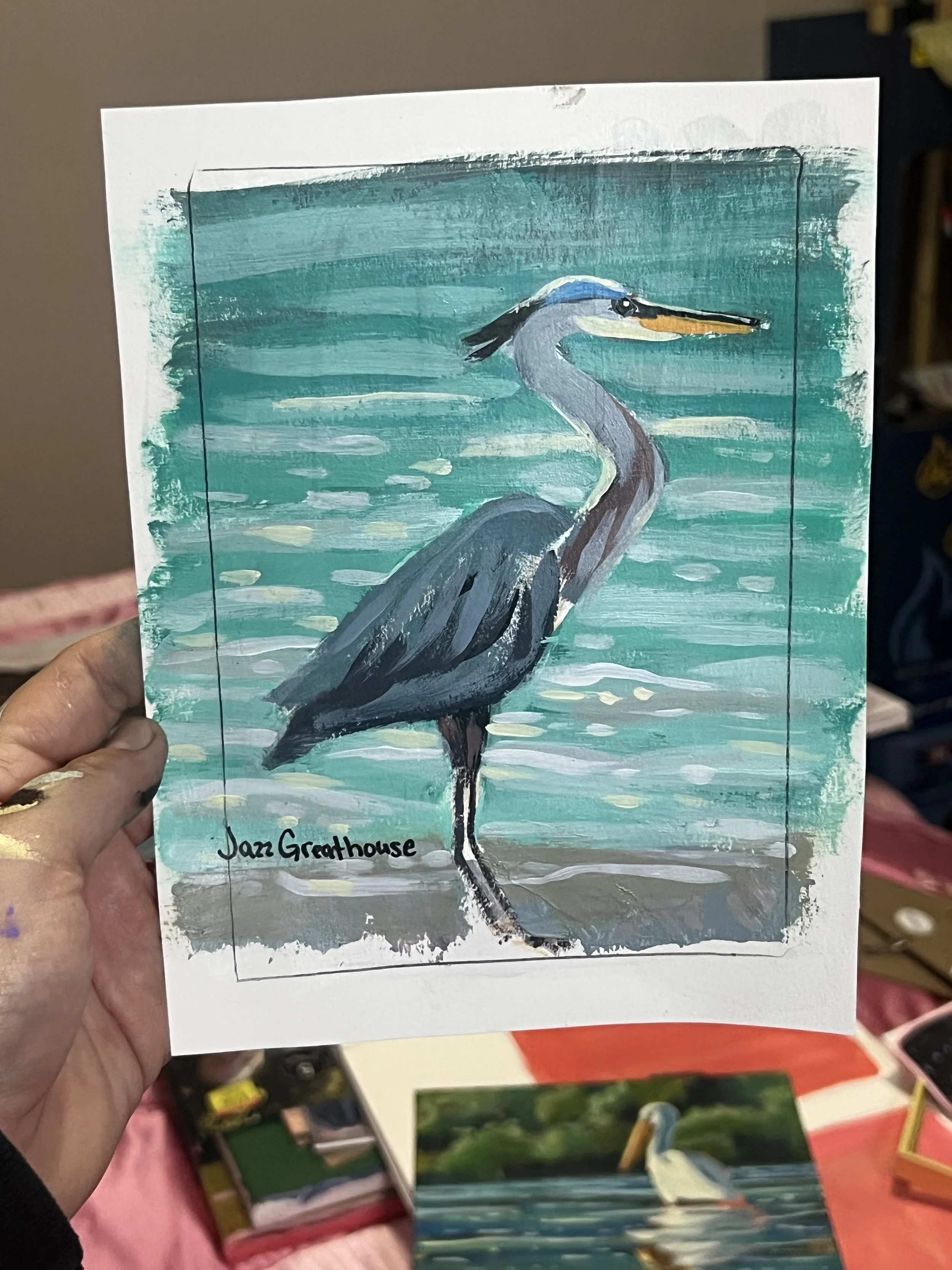 Against the Wind 6x8 Sketchbook Page