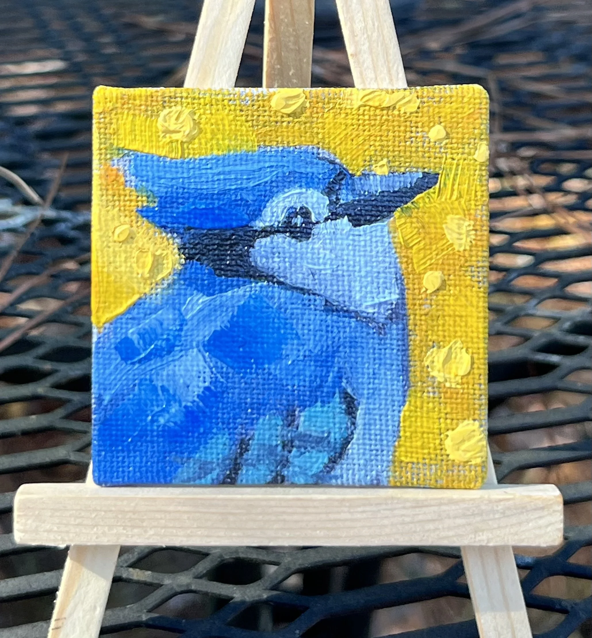 Mini Bluejay Painting