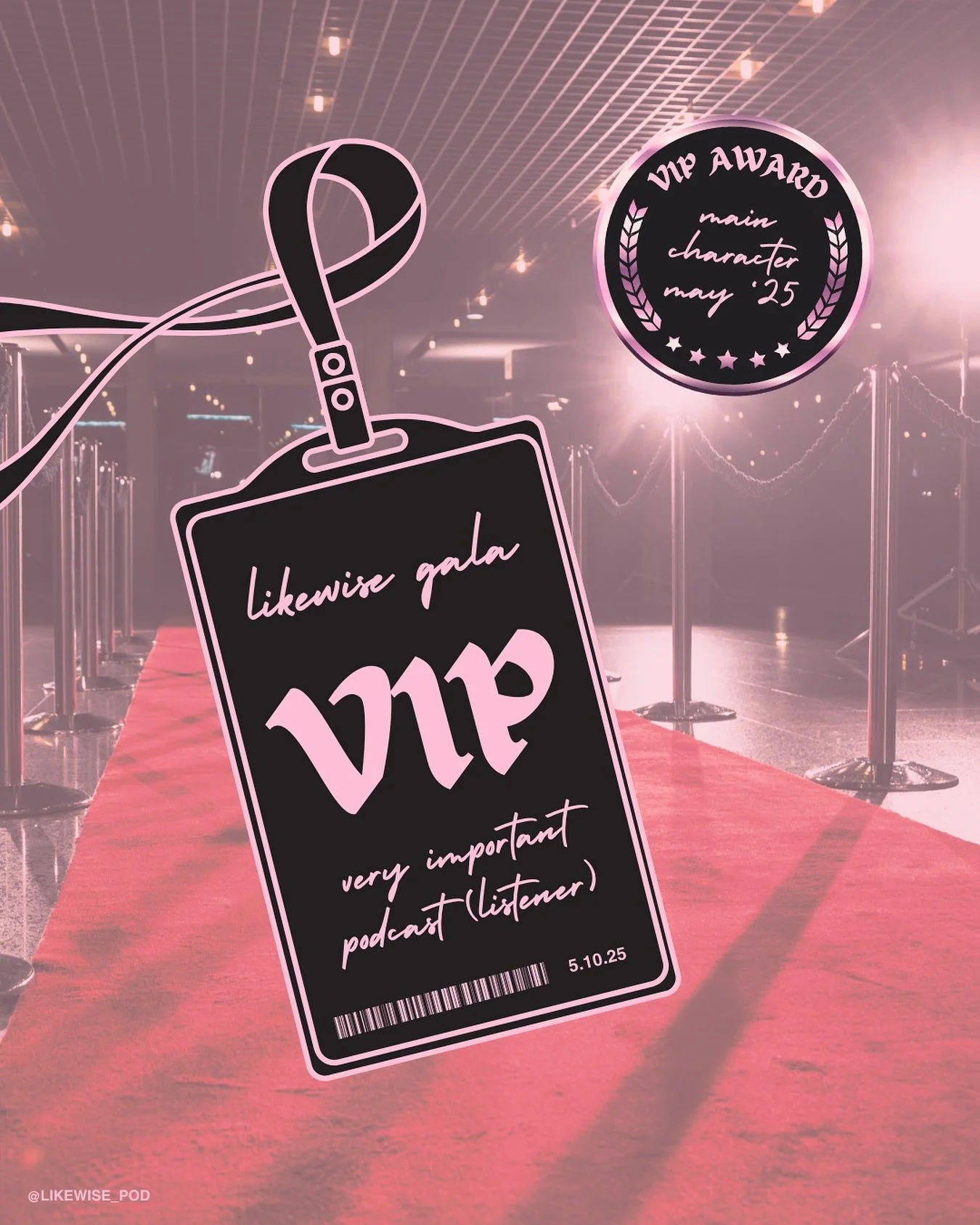 Comment to claim your VIP pass to the 2025 Likewise Gala ✨

The first step to feeling like a main character is believing you&rsquo;re important! We&rsquo;re all VIPs here 🪩 new episode is out now on all streaming platforms! 

(Small podcast, indie p
