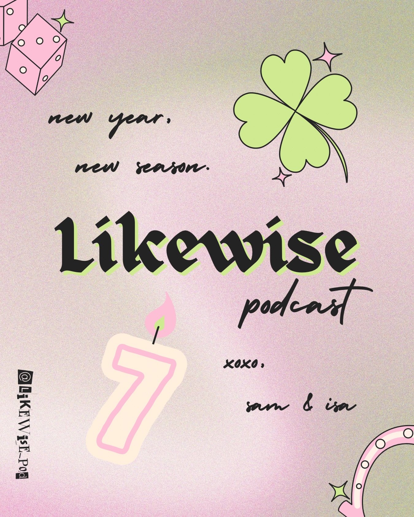Lucky number 7 🍀🪩 

It&rsquo;s hard to believe we&rsquo;re already heading into the seventh season of likewise!! 2020 us would not believe it. Starting off season 7 with a brand new episode full of our 2026 predictions! Out now everywhere you liste