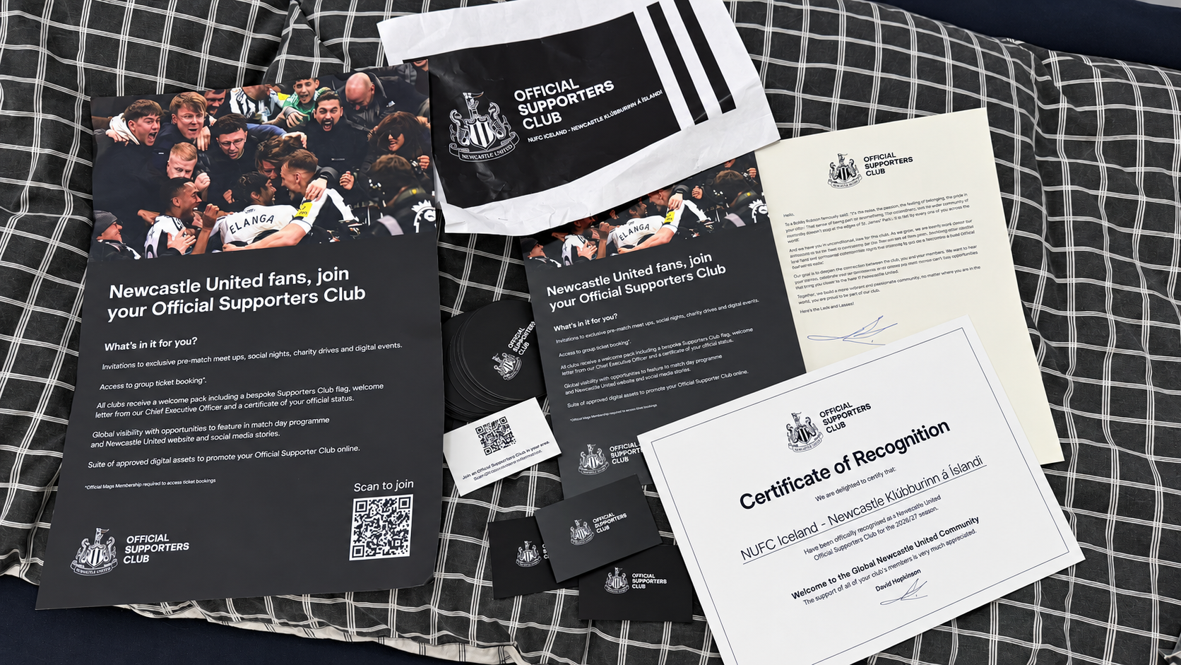 Newcastle United sendir íslenska stuðningsmannaklúbbnum glaðning