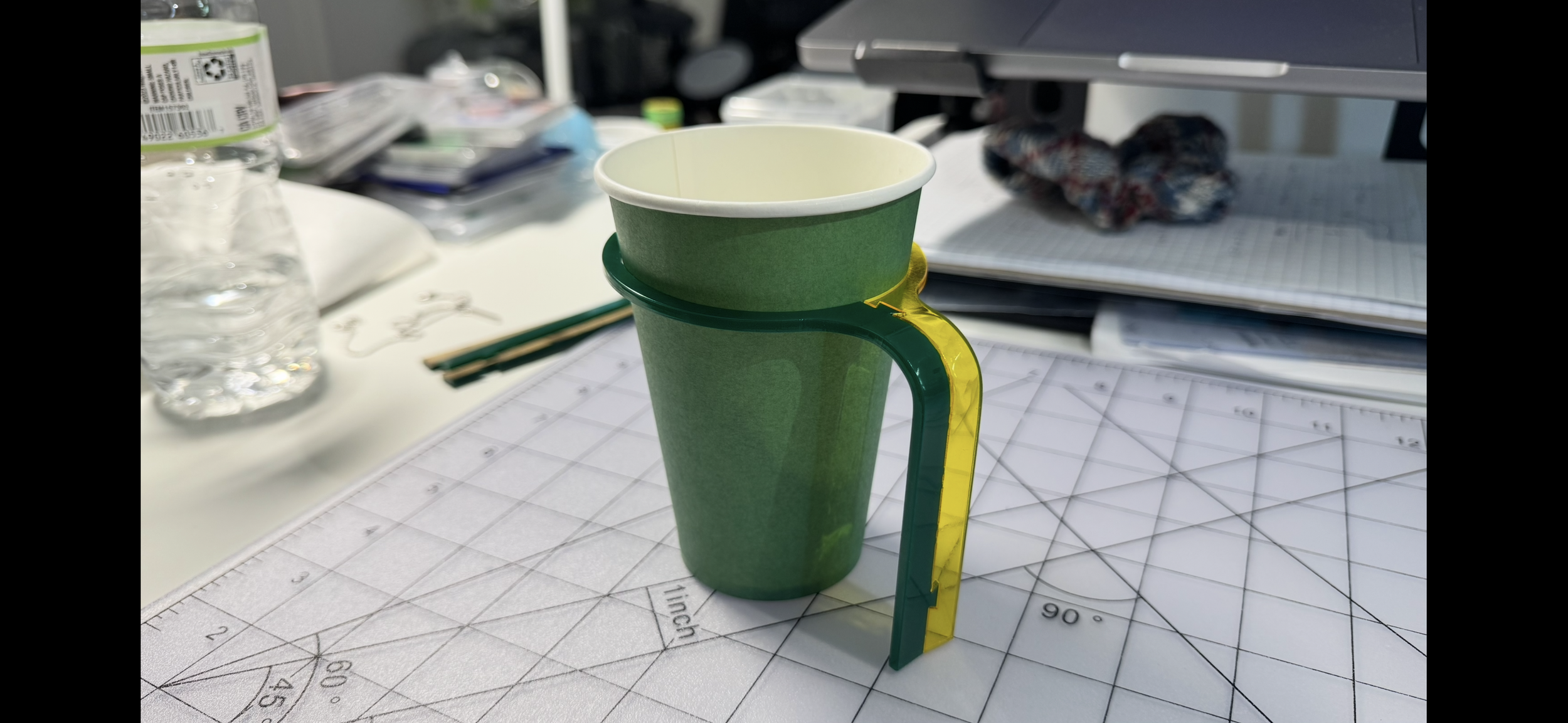 Material-Efficient Acrylic Cup Holder