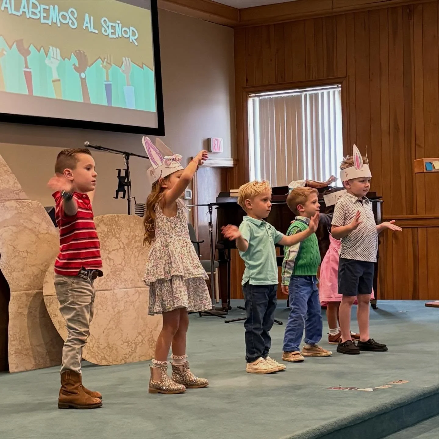 Our sweet little conejitos 🐰 celebrated Easter today with a special chapel performance &amp; brunch with families to follow. We love our little family. And now- we are all off to Spring Break!