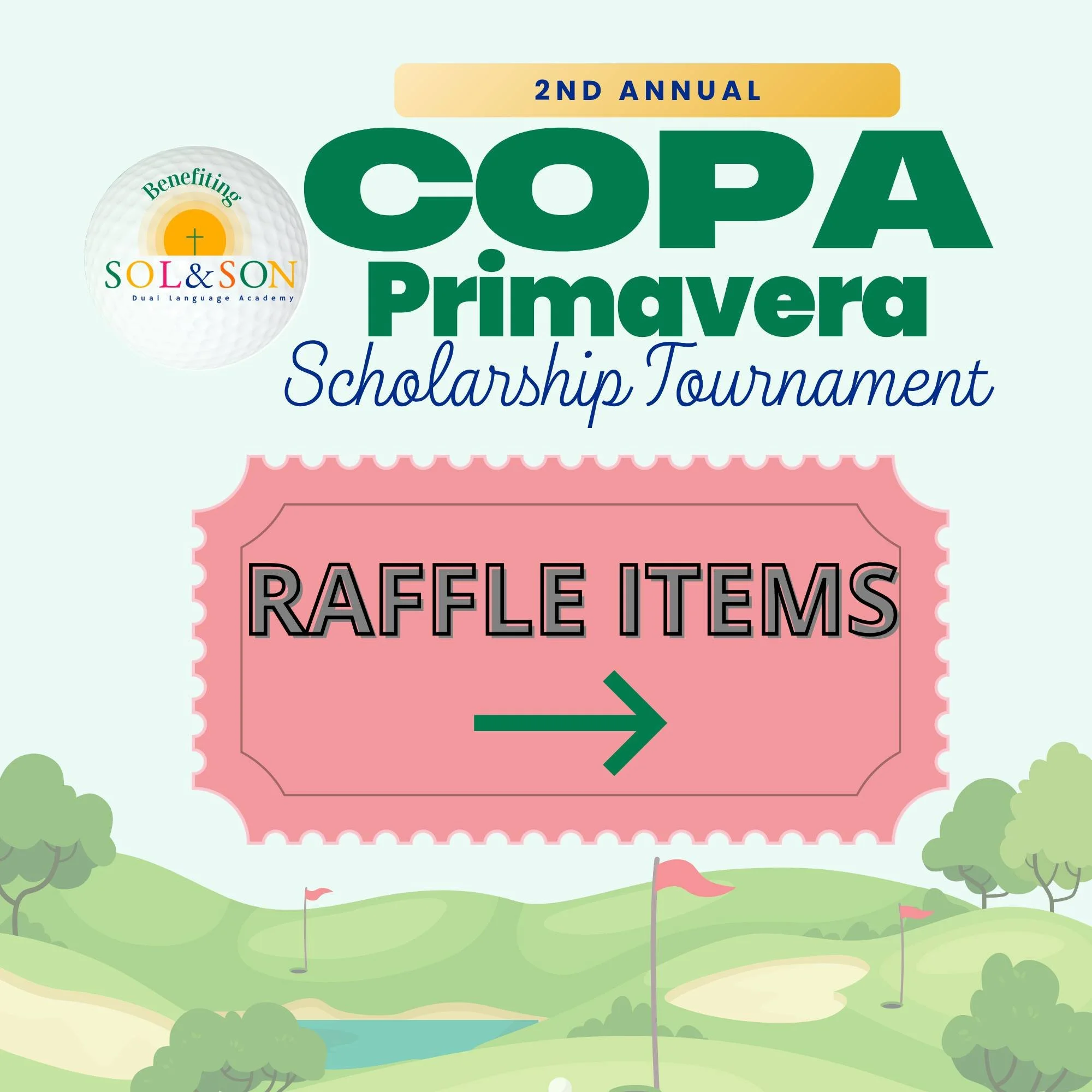 Let the Raffle Sales COMMENCE! You do not need to be present at our Golf Tournament to support us through the purchase of raffle tickets to go towards one of our amazing packages. Mix and Match where you want your tickets. It's easy- Follow the link 