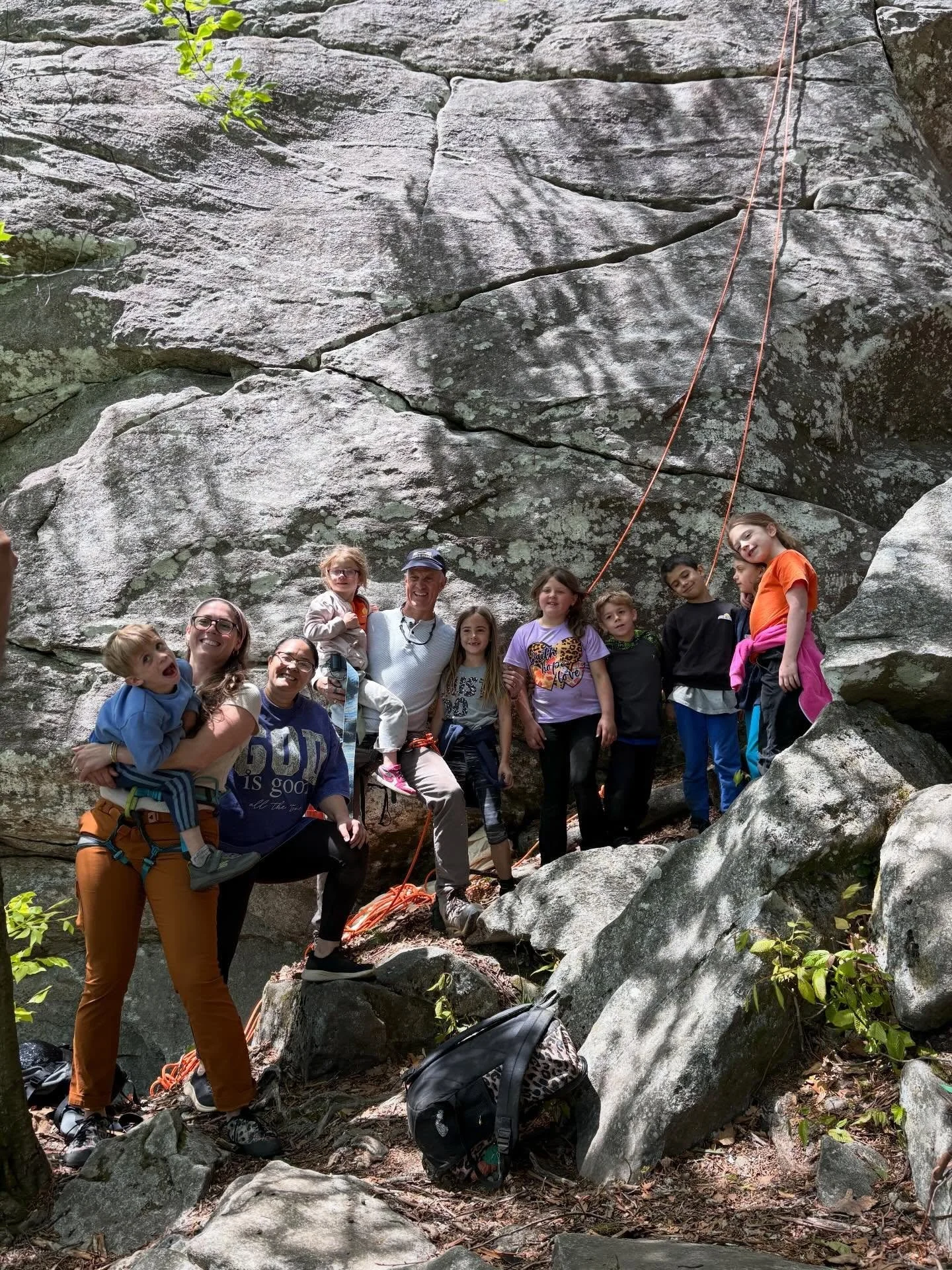We took our Kindergarten/1st graders on a special trip to see how much they are living out their verse of the month &ldquo;be strong and courageous&rdquo; 🧗&zwj;♀️ Mark Halloway with @propertystewards took us all out and our kids showed amazing pers