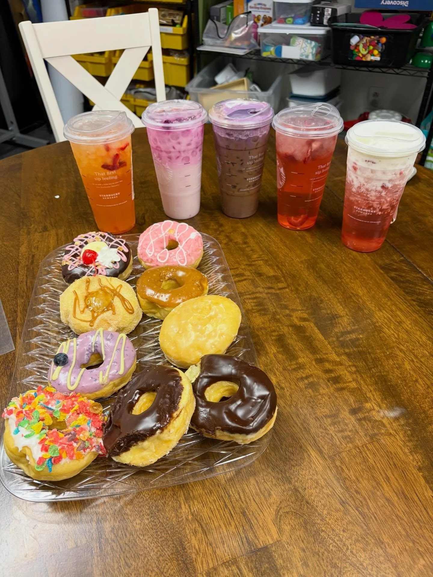 It&rsquo;s teacher appreciation week &amp; we got spoiled this morning! Rebecca Nicholson treated us to Not Just Donuts &amp; Starbucks 🌸🍩