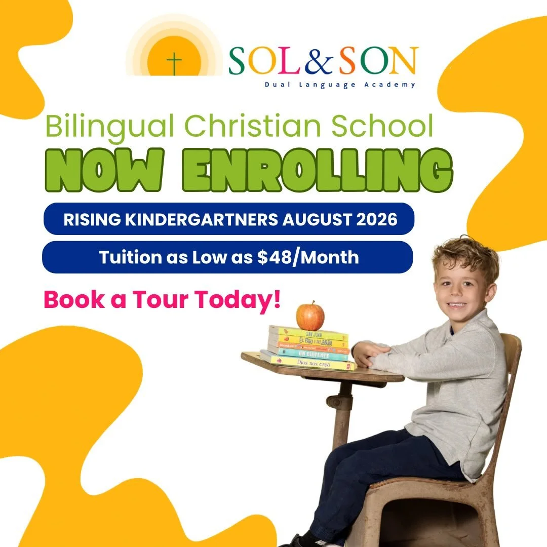 If you&rsquo;re looking for something different for Your Kindergartener, we are here! Small class sizes, family  centered environment, Character and Christ focused education, developmentally appropriate schedule and bilingual Spanish/English immersio