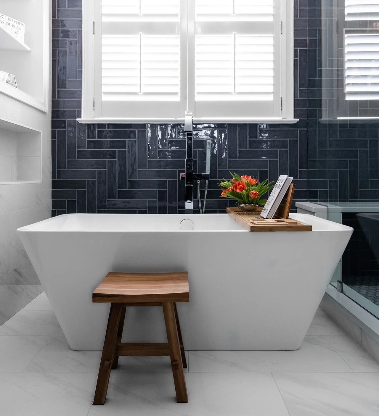 A space designed to start your day with calm and confidence

.
.
.
#CharlotteInteriorDesign #CharlotteInteriorDesigner #RemodelBathroomDesign #LuxuryBathroom #HomeDecor #DesignDetails #BathroomRenovation  #SpaAtHome #BathroomMakeover #BathroomEnvy