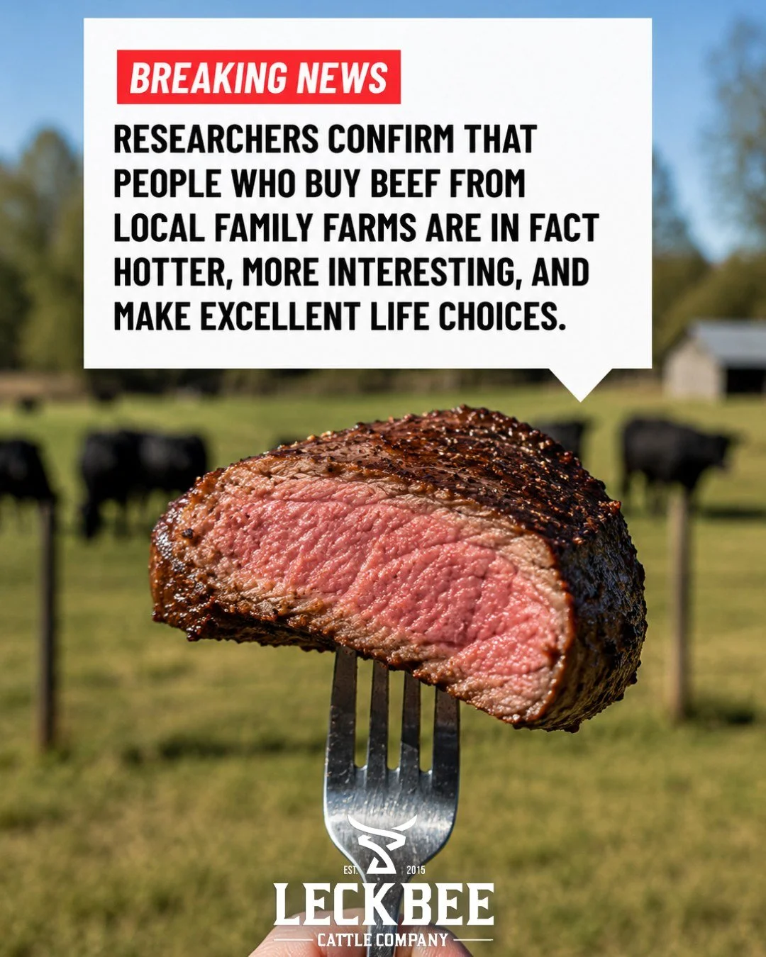 Sources say this information is highly credible. 🥩

And frankly, our customers have been proving this theory for years. 💪

www.leckbeecattle.com