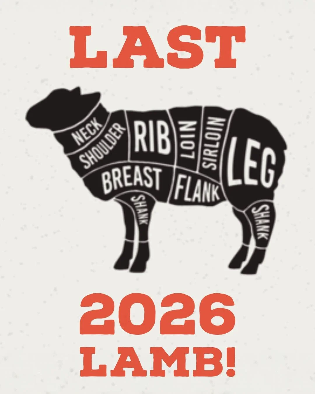 This is it. 🐑

Our final lambs of 2026 are still looking for a freezer to call home:
&bull; 1 Grass Finished
&bull; 1 Grain Finished

Once these are spoken for, our next lamb harvest won't be until 2027.

Order at leckbeecattle.com/shop or click the