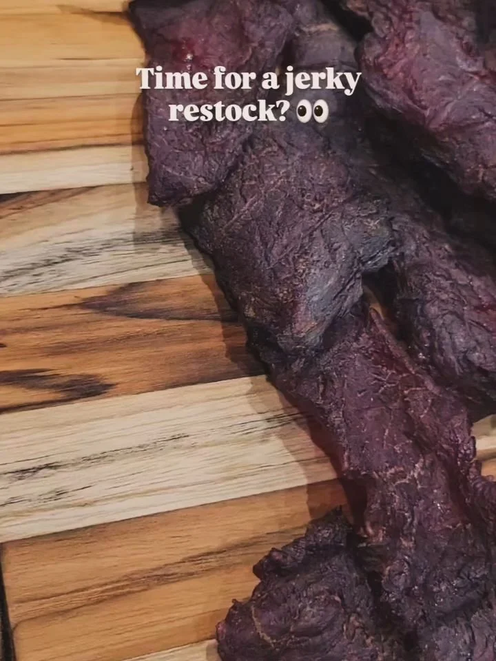 Feels like a good time of year to bring this one back. 👏
Homemade jerky is one of those things that never lasts very long around here. 😂
This is the recipe I use, usually with a lean cut like top round. Swipe for the full recipe and save it for you