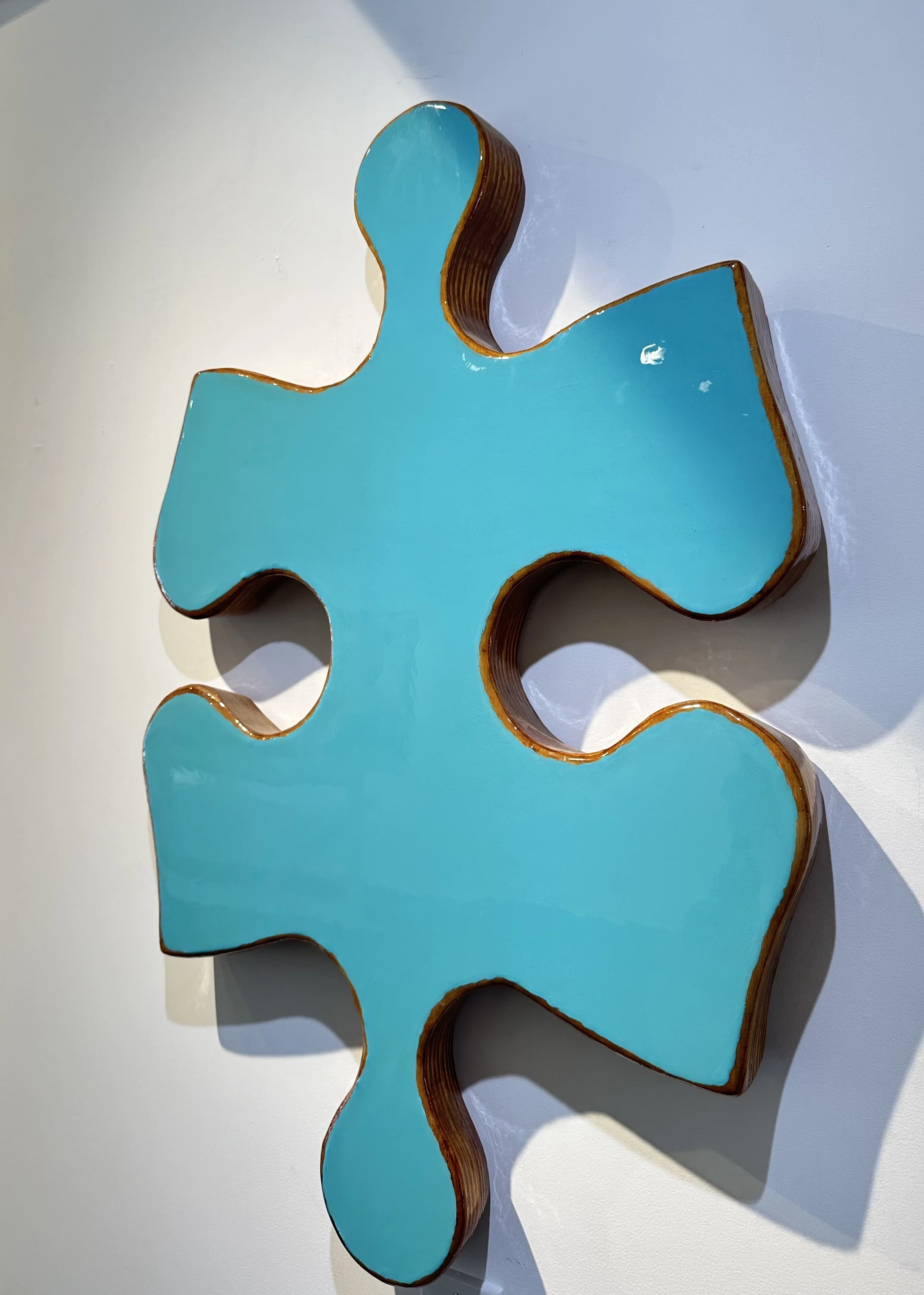Tiffany Puzzle | 34x23 | Resin Baltic Birch, Vintage Lacquer Edge, Resin