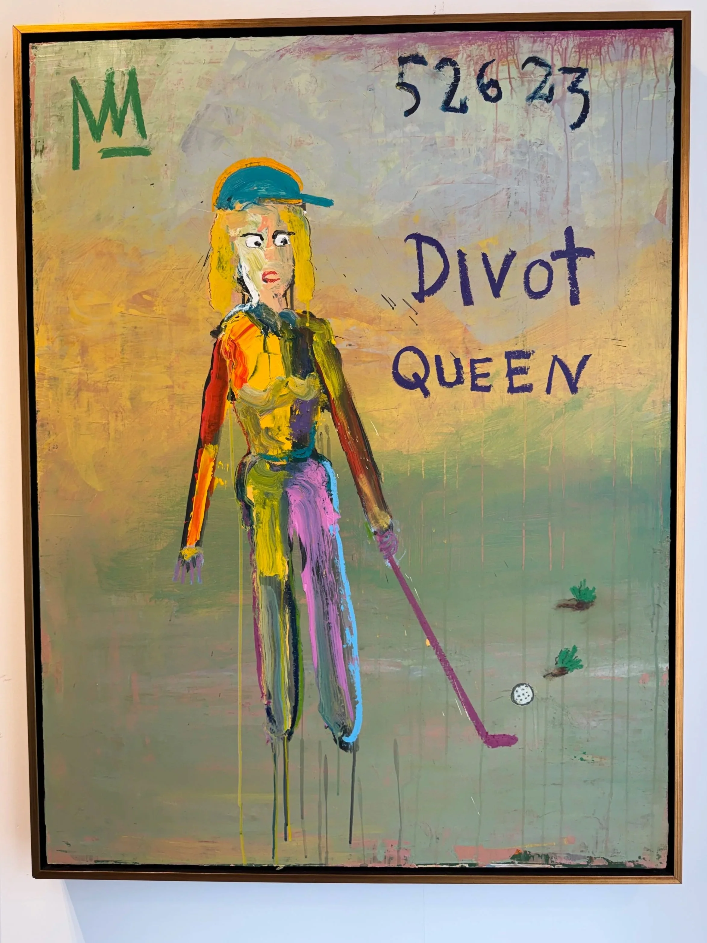   AVAILABLE
  Michael Snodgrass
  "Divot Queen"
  42x32 framed
  acrylic oil on board
  $8000