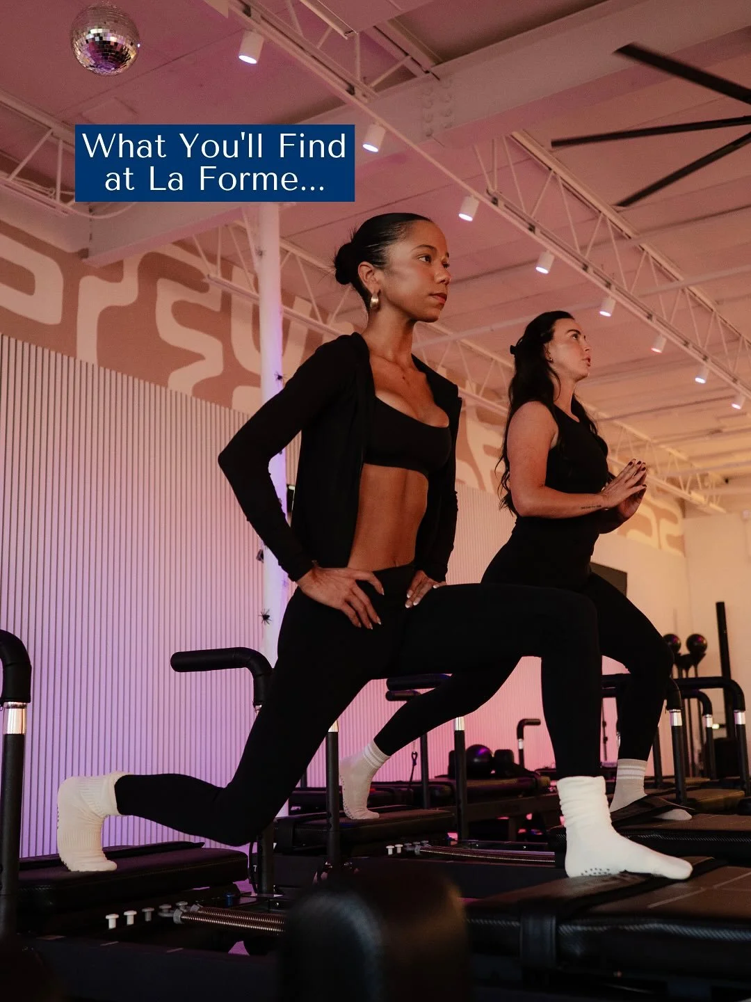 The La Forme way? It&rsquo;s different from the moment you walk in.

Women supporting women. Instructors who know your name, your goals, and that thing with your left shoulder. A place where your precious 45 minutes are treated like the investment th