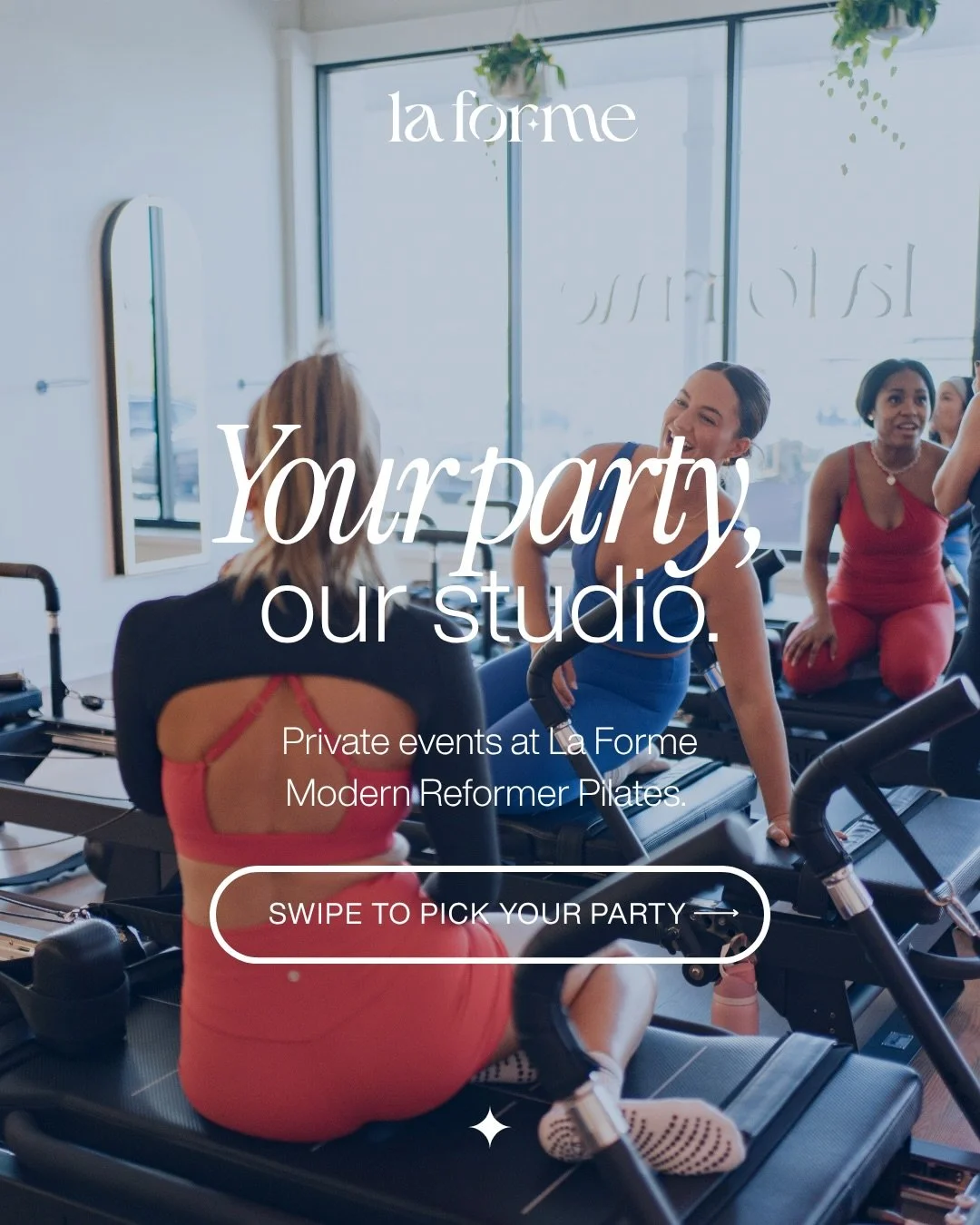 Every kind of celebration 🎉 has a home here. It&rsquo;s time to plan a private class with room full of your favorite people.

Birthdays, bachelorette parties, team offsites, brand activations, influencer collaborations - swipe through to see the kin