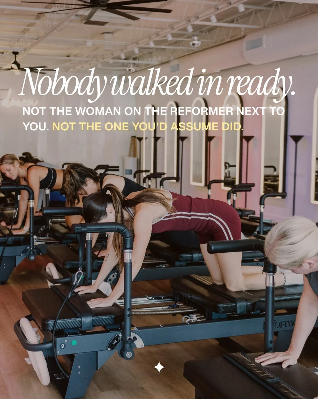 Nobody walked into La Forme ready. Not the woman on the reformer next to you, and not the one you&rsquo;d assume did.

Ready is a result. It arrives after you start, and that order has never changed.

What keeps women out is smaller than fitness. It&