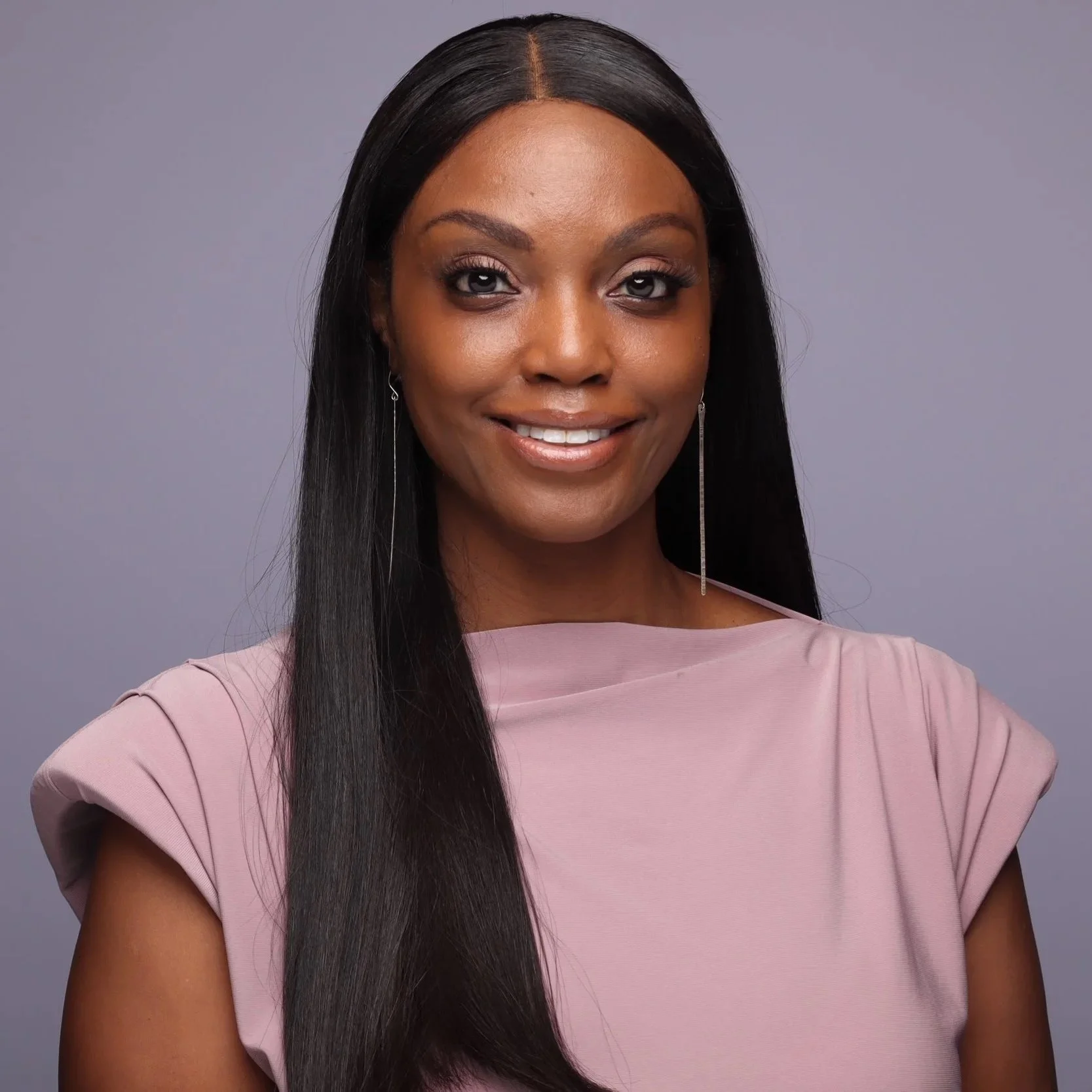 Memphis Headshot Booth Woman in Pink Top