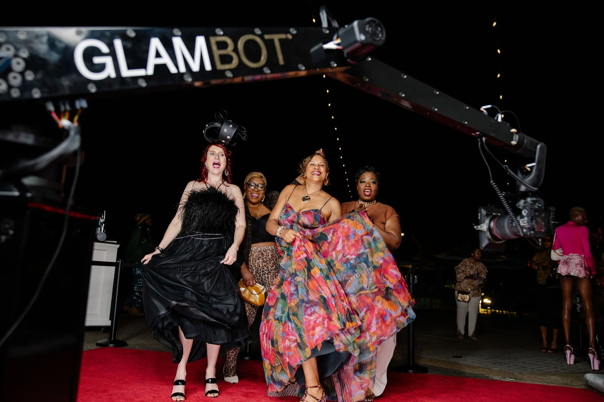 GlamBot of Memphis women dancing at the Brooks