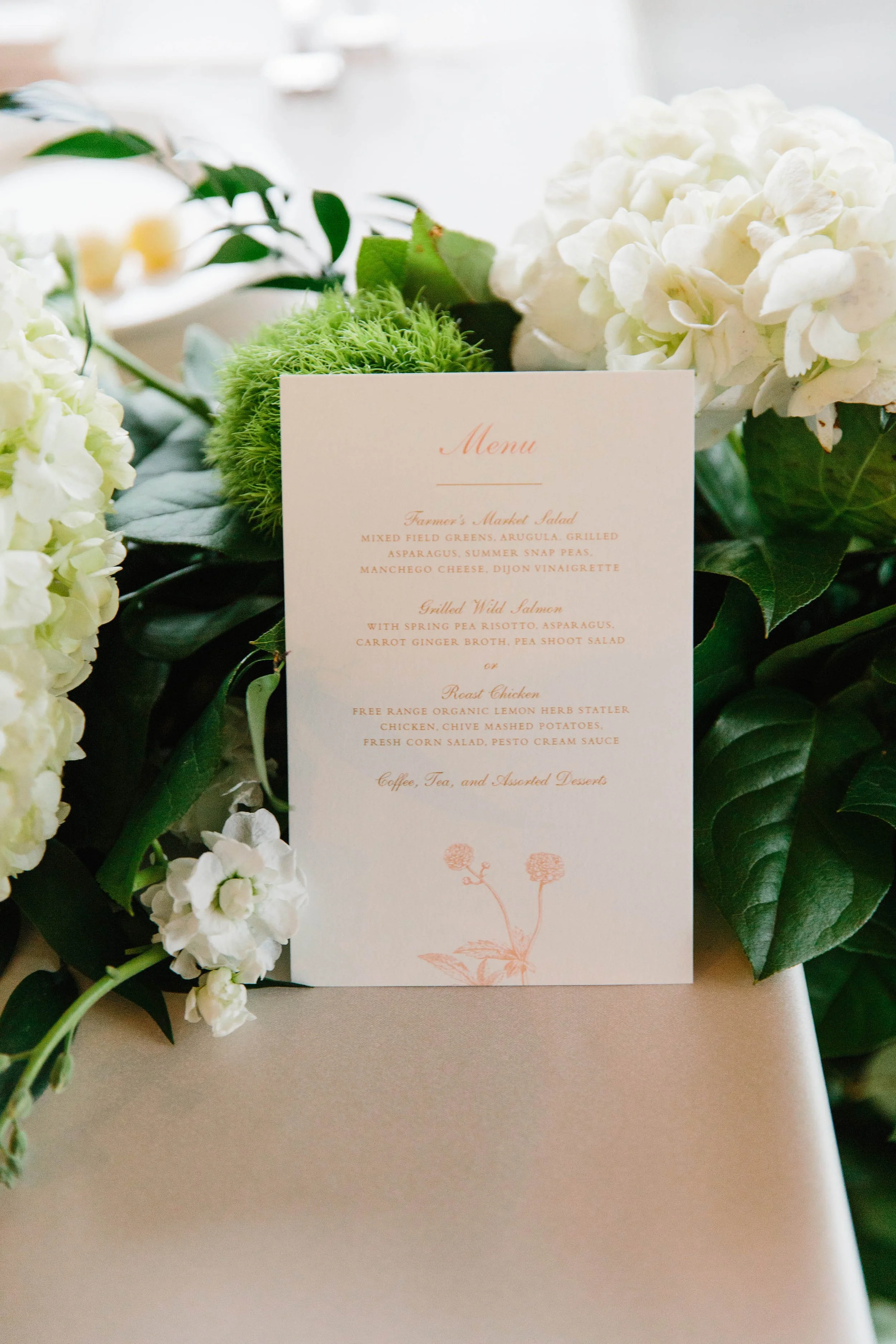 Summer Blooms Menu by Sweet Penelope